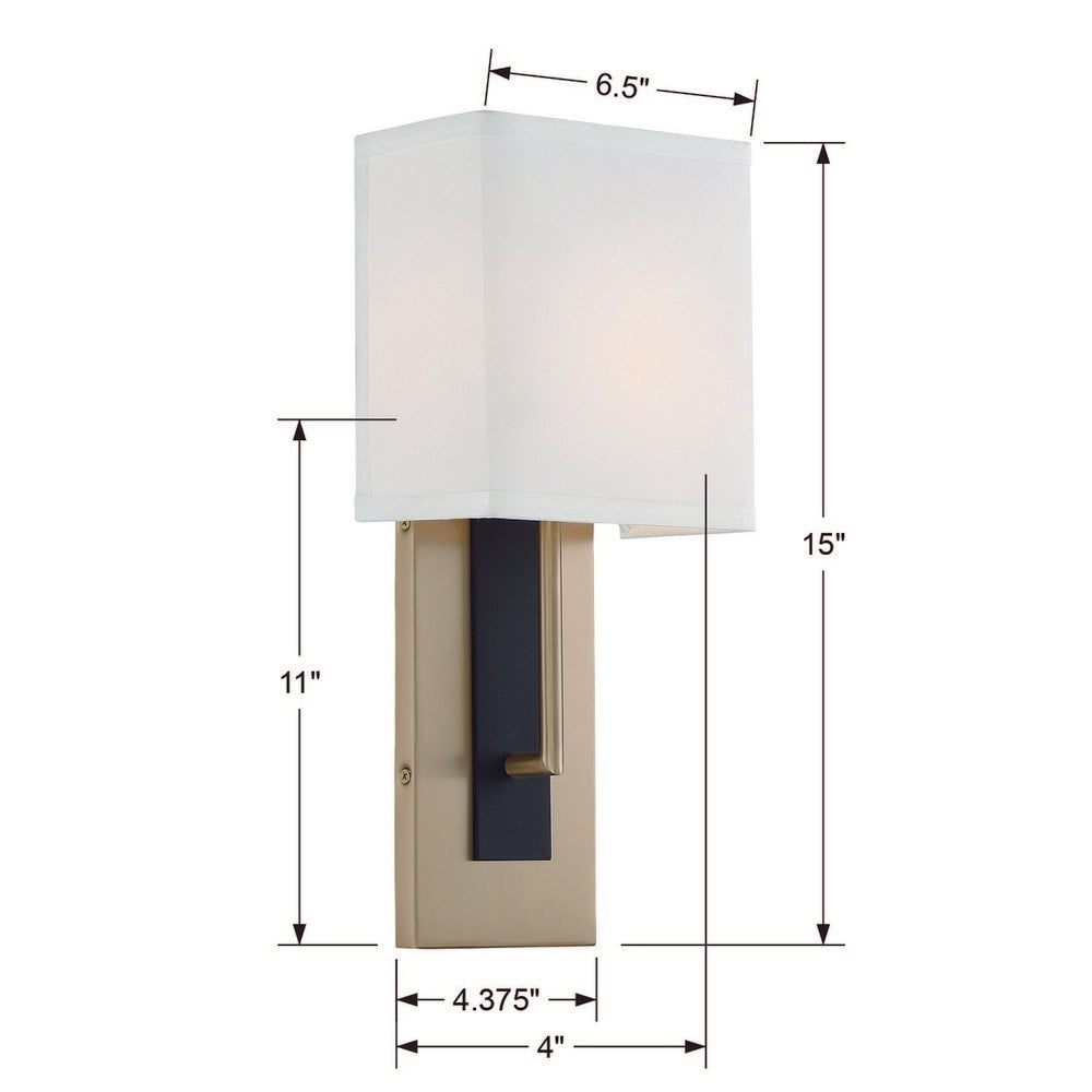 Crystorama BRENT BRE-A3631-VG-BF Sconce Modern - Vibrant Gold