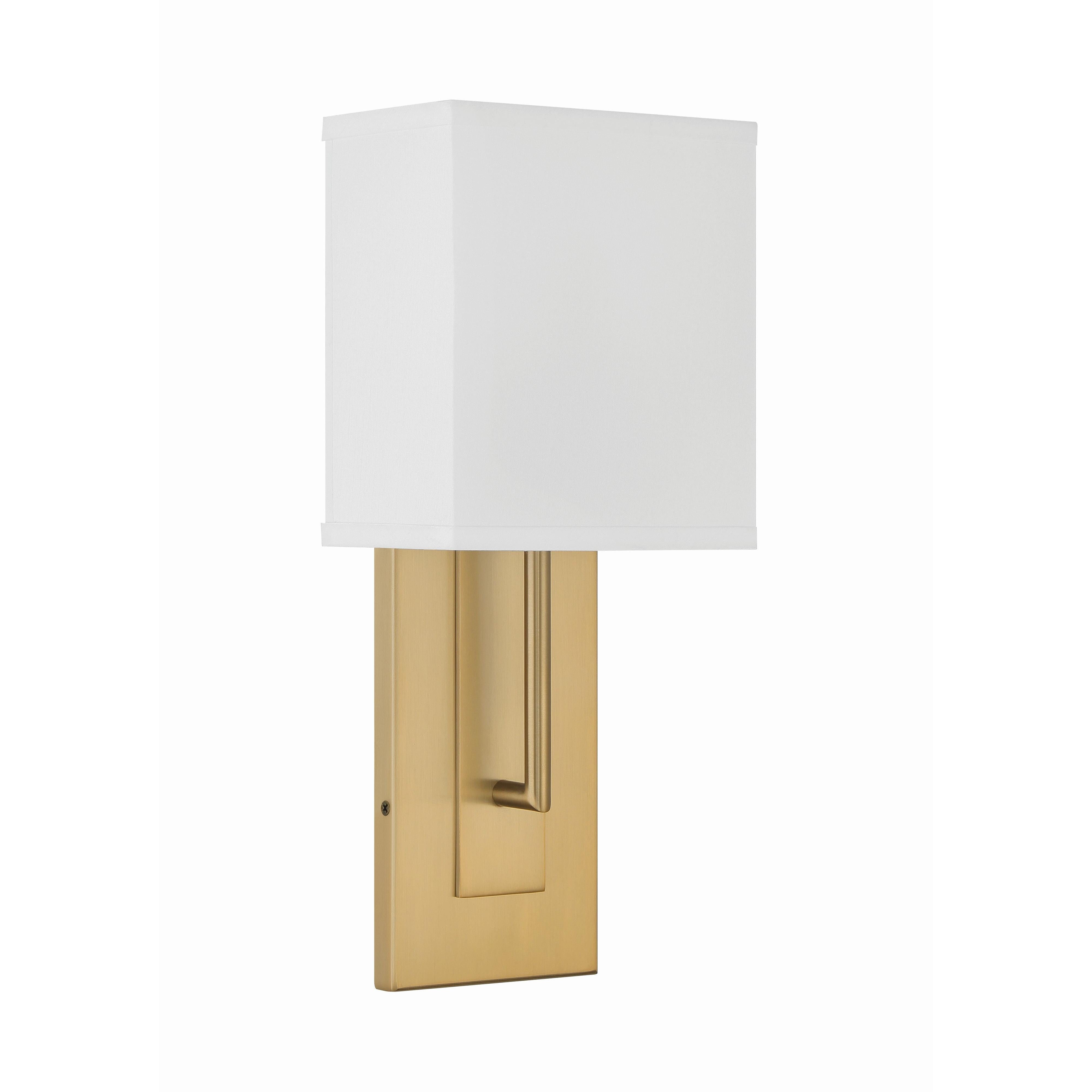 Crystorama Brent BRE-A3631-VG – 6.5 Inch – 1 Light – Sconce – Vibrant Gold – Damp Rated