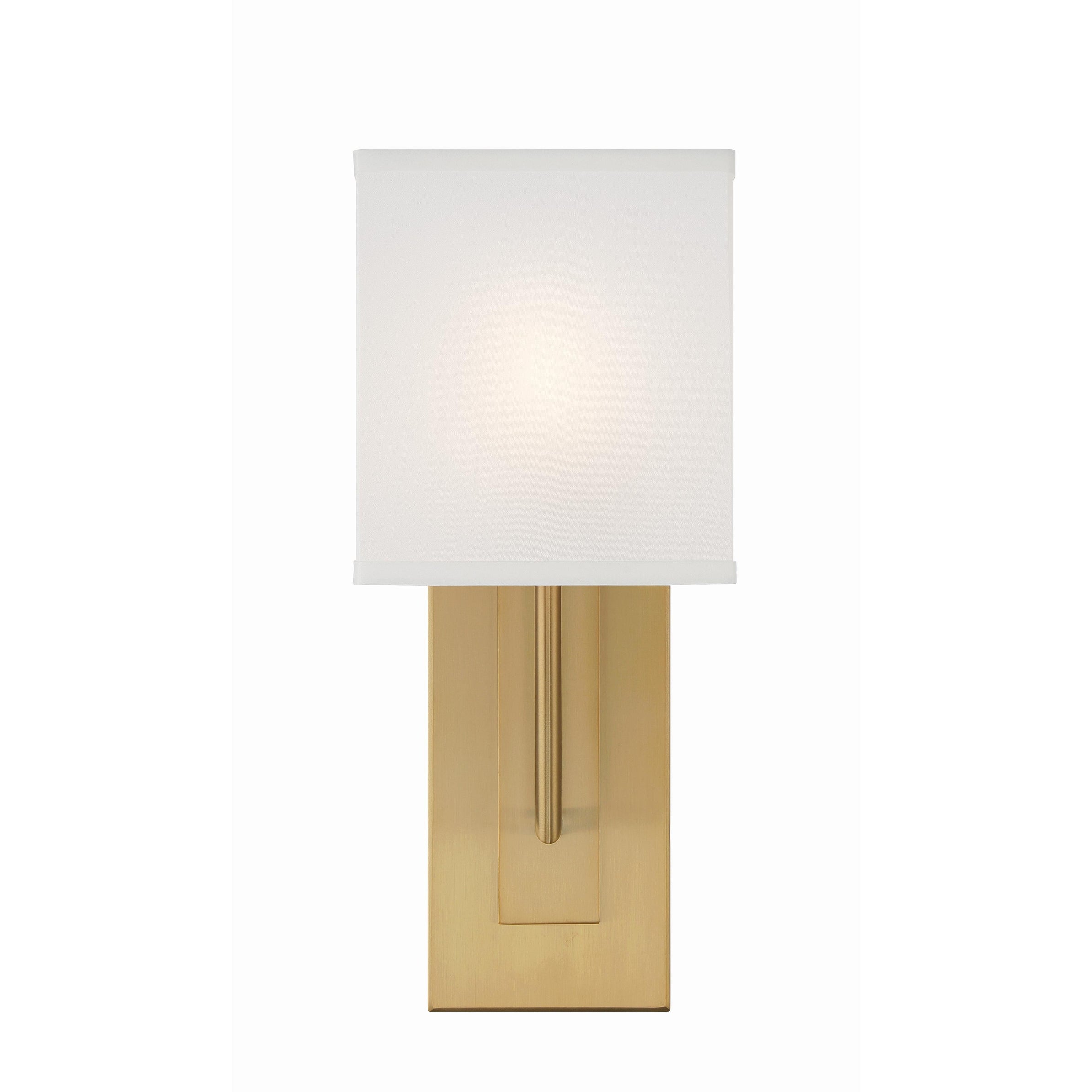 Crystorama Brent BRE-A3631-VG – 6.5 Inch – 1 Light – Sconce – Vibrant Gold – Damp Rated