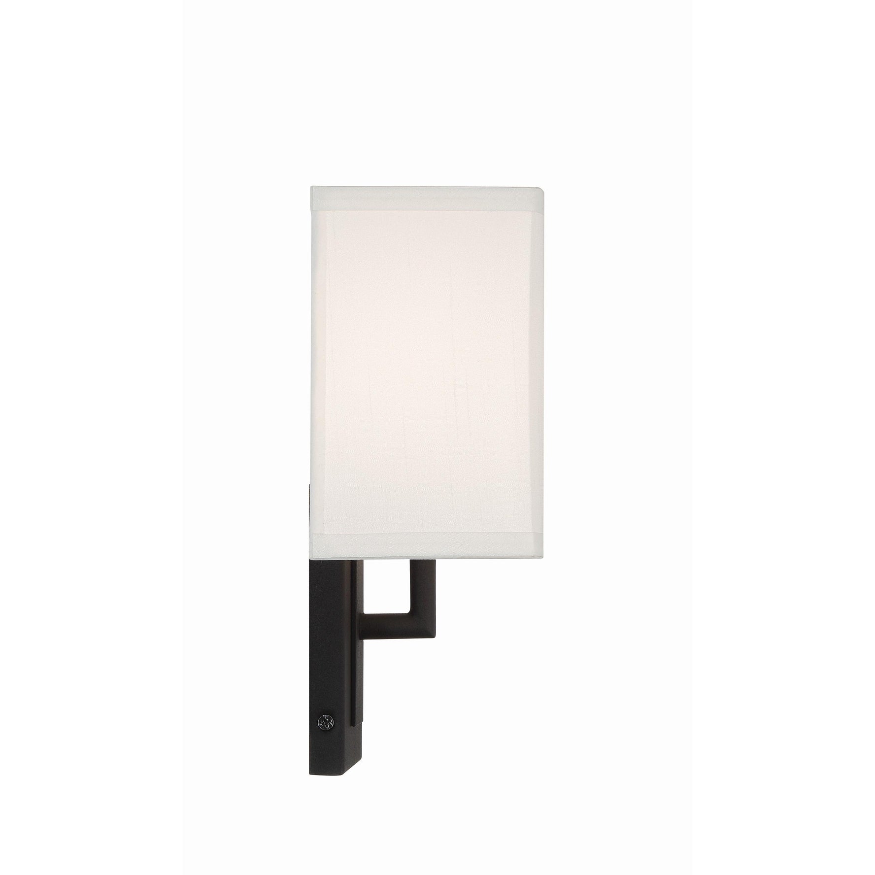 Crystorama Brent BRE-A3632-BF – 7 Inch – 1 Light – Sconce – Black Forged – Damp Rated