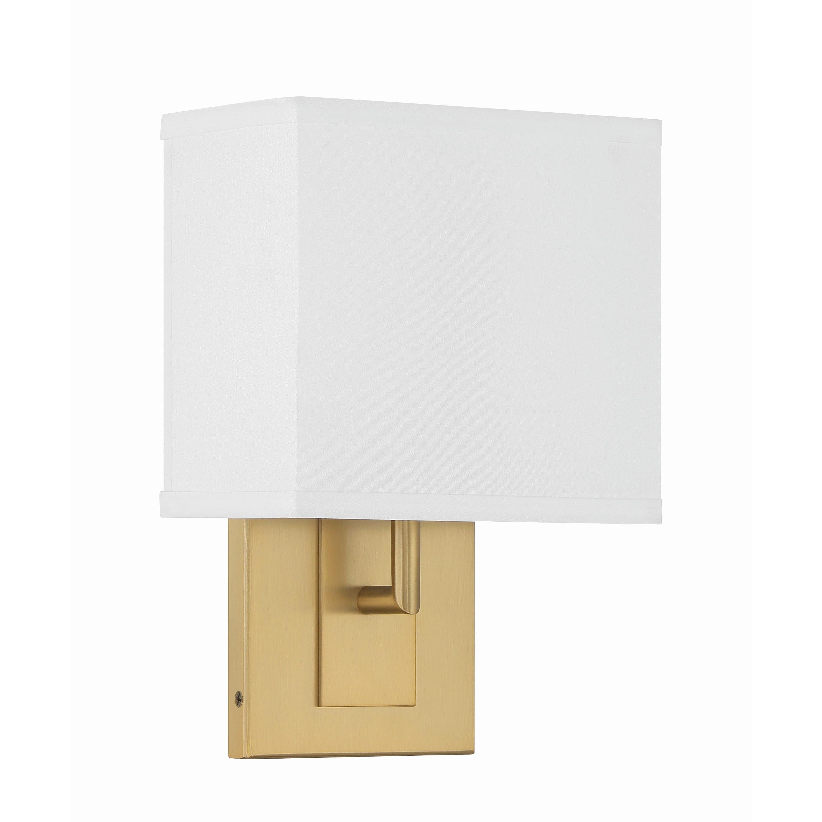 Crystorama Brent BRE-A3632-VG – 7 Inch – 1 Light – Sconce – Vibrant Gold – Damp Rated