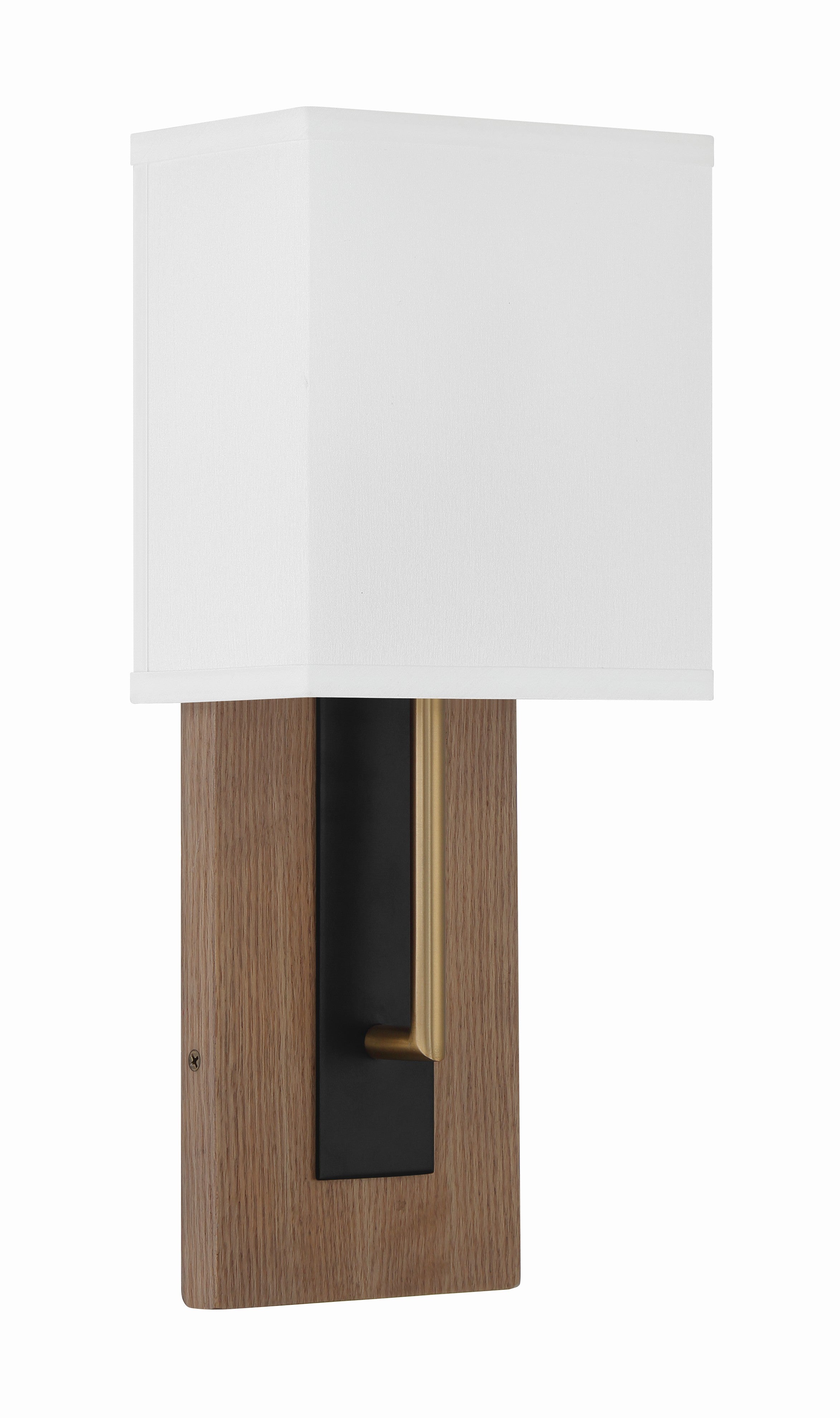 Crystorama Brent BRE-A3633-MK-VG – 6.5 Inch – 1 Light – Sconce – Matte Black + Vibrant Gold – Damp Rated