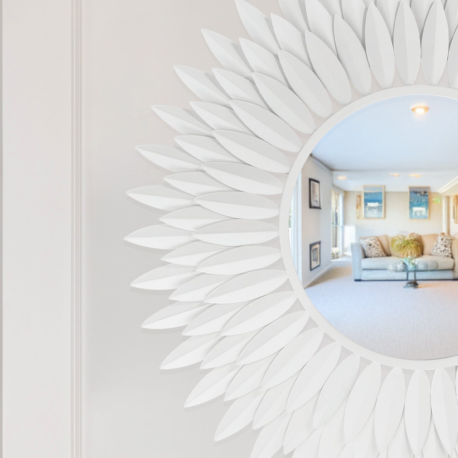 Crystorama Broche BRH-M524-MT – 24 Inch – Mirror – Matte White