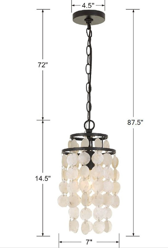 Crystorama BRIELLE BRI-3000-DB Mini Chandelier Contemporary - Dark Bronze