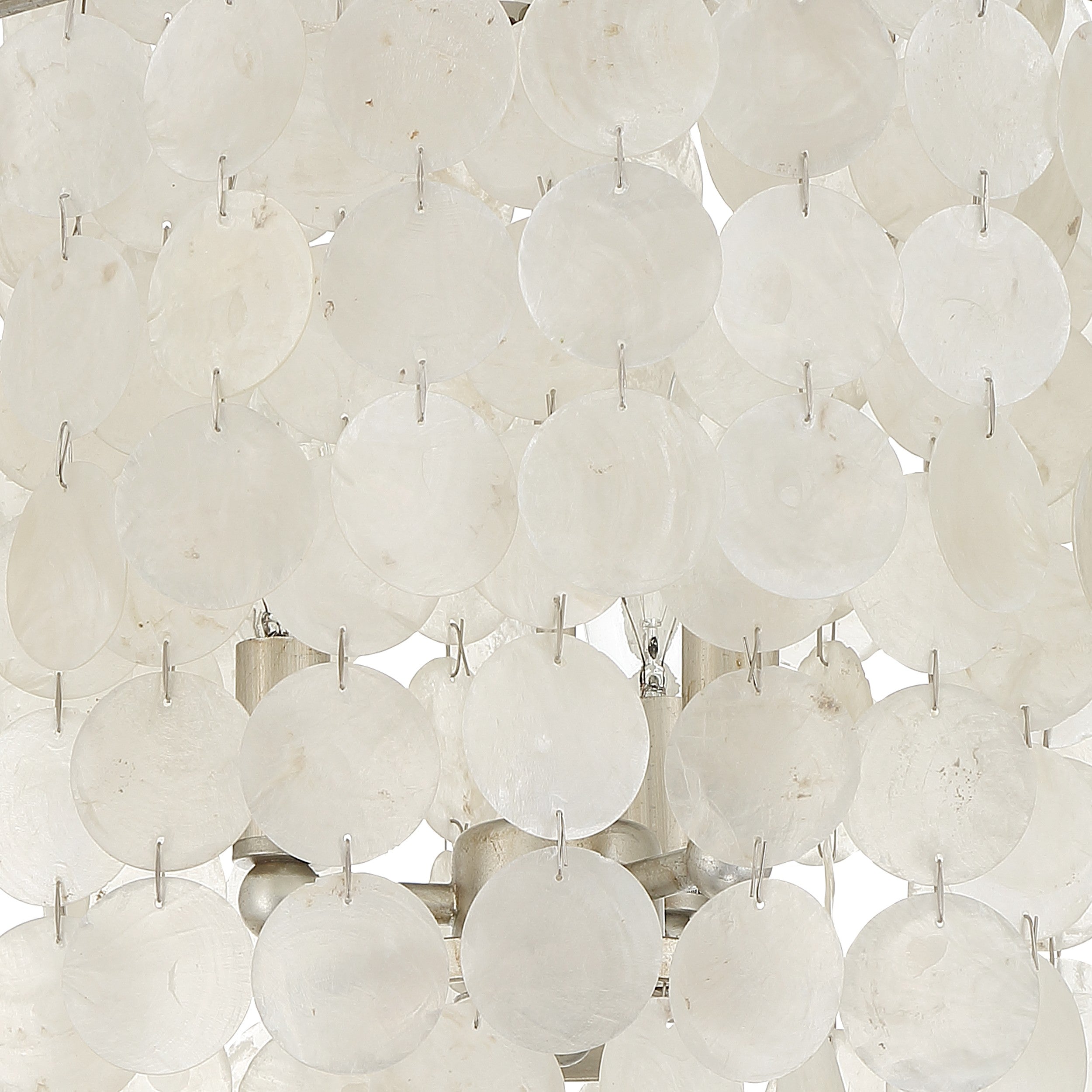 Crystorama Brielle BRI-3003-SA – 13 Inch – 3 Light – Semi Flush Mount Light – Antique Silver – Damp Rated