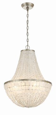 Crystorama Brielle BRI-3006-SA – 18 Inch – 6 Light – Chandelier – Antique Silver – Damp Rated