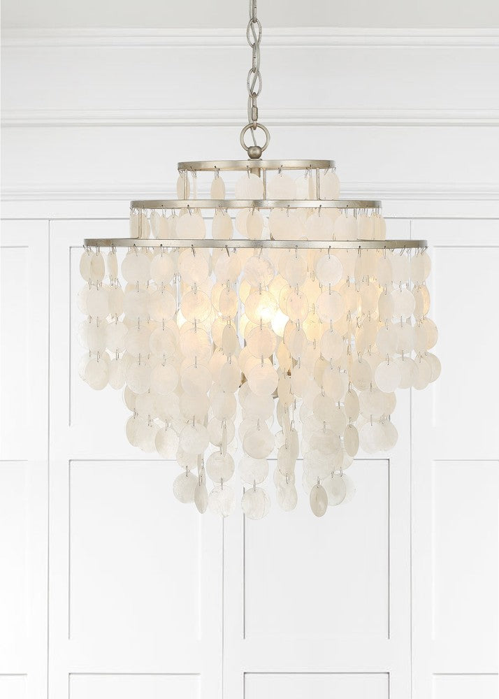 Crystorama BRIELLE BRI-3008-SA Chandelier Contemporary - Antique Silver