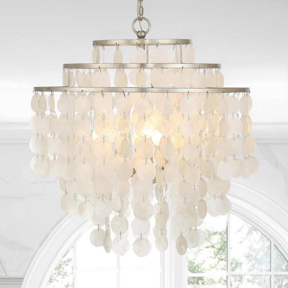 Crystorama BRIELLE BRI-3008-SA Chandelier Contemporary - Antique Silver