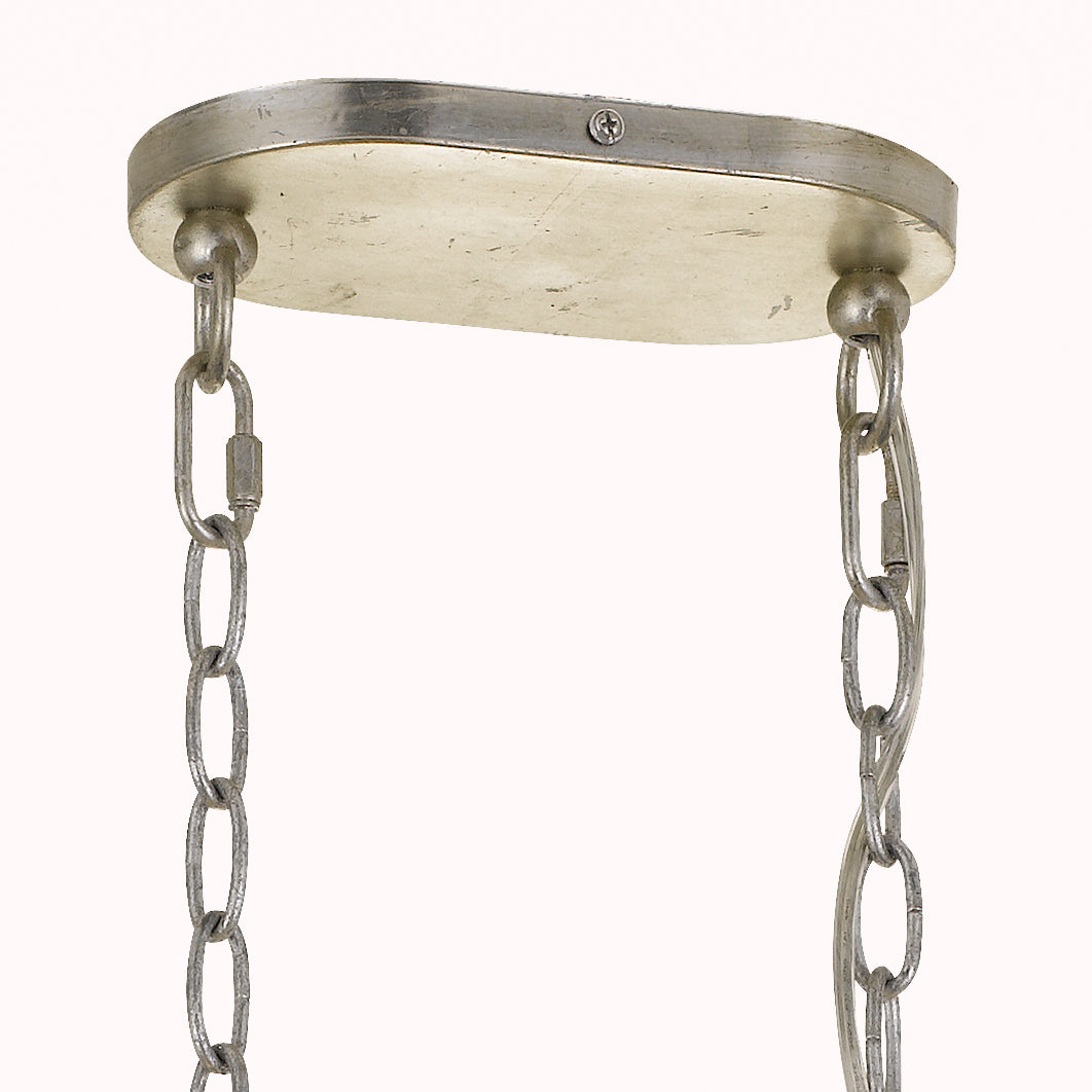 Crystorama Brielle BRI-3009-SA – 30 Inch – 6 Light – Chandelier – Antique Silver – Damp Rated