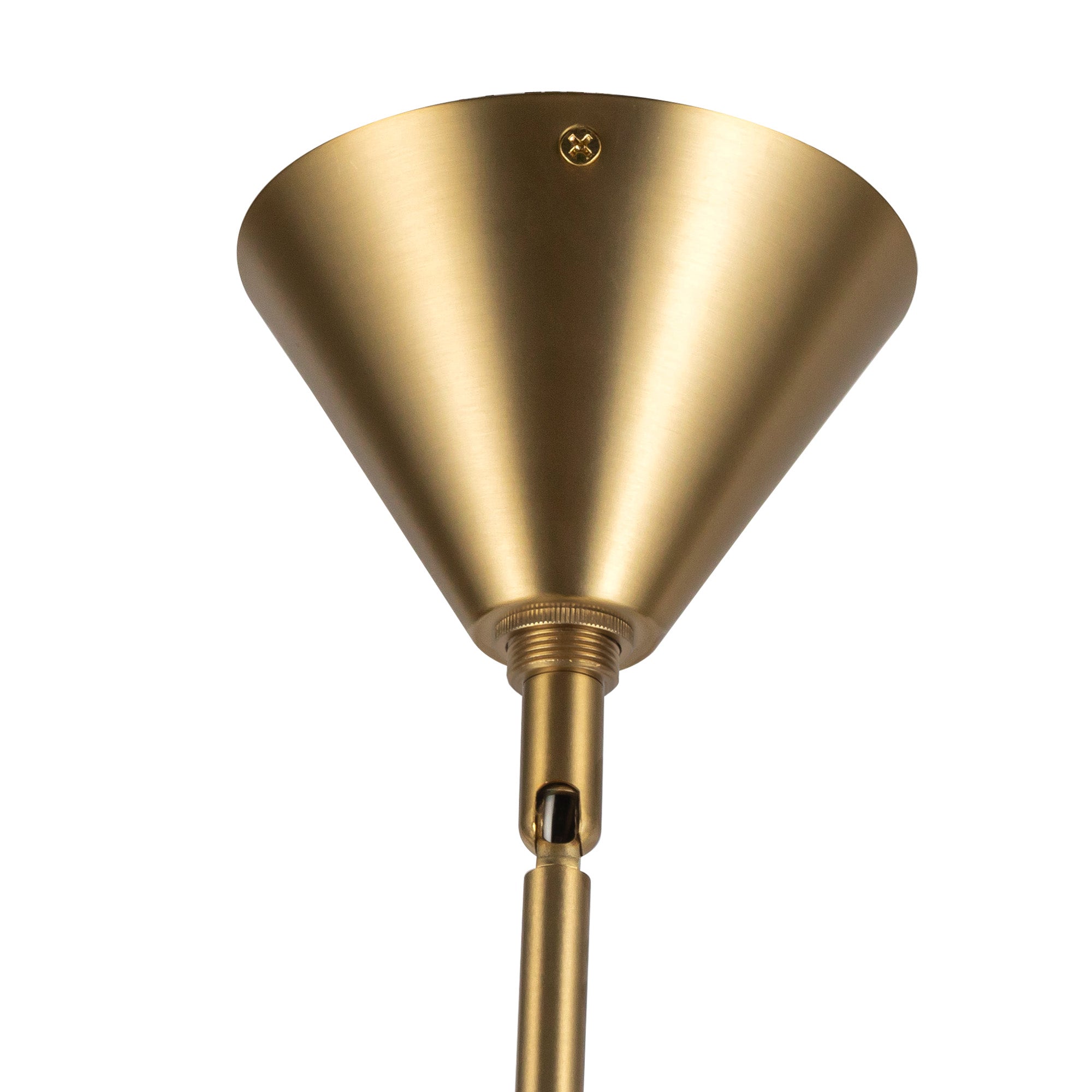 Bridgette 45-in Brushed Gold/White Linen Socket Chandelier