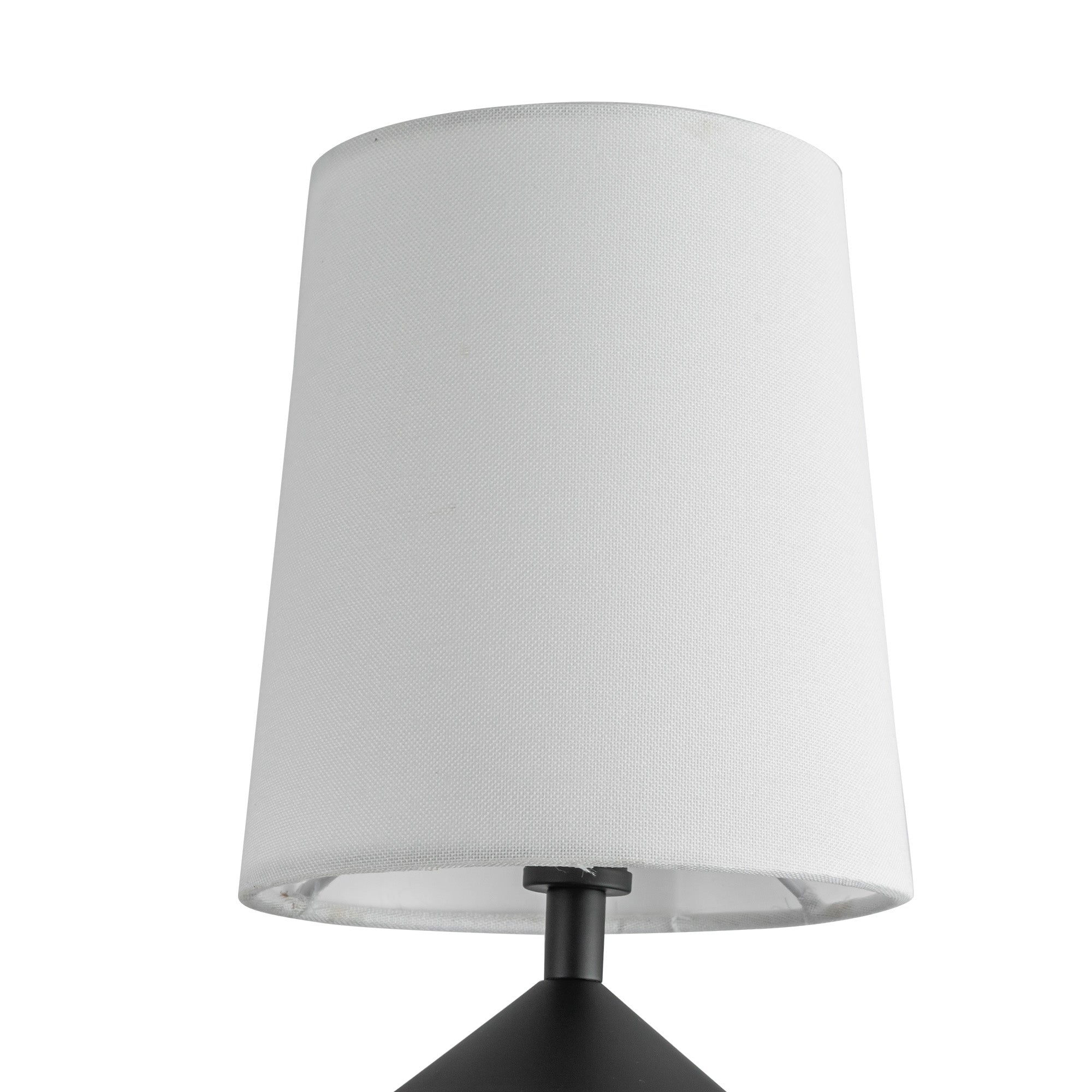 Bridgette 45-in Matte Black/White Linen Socket Chandelier