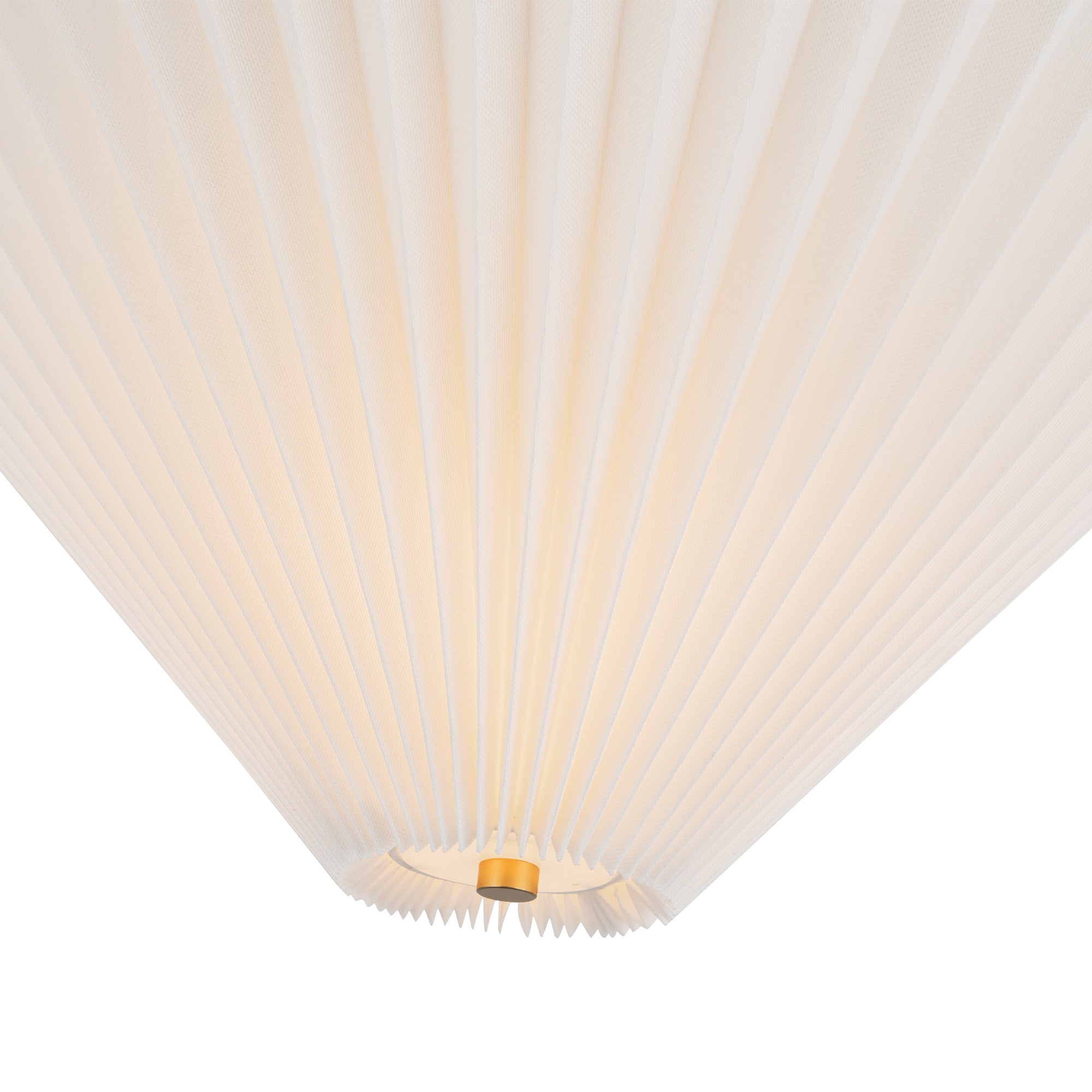 Bridgette 16-in Brushed Gold/Folded White Socket Semi-Flush Mount