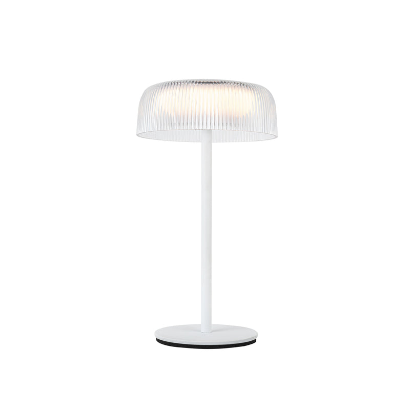 Brilla 6-in White LED Table Lamp, Rechargeable, Portable, Cordless