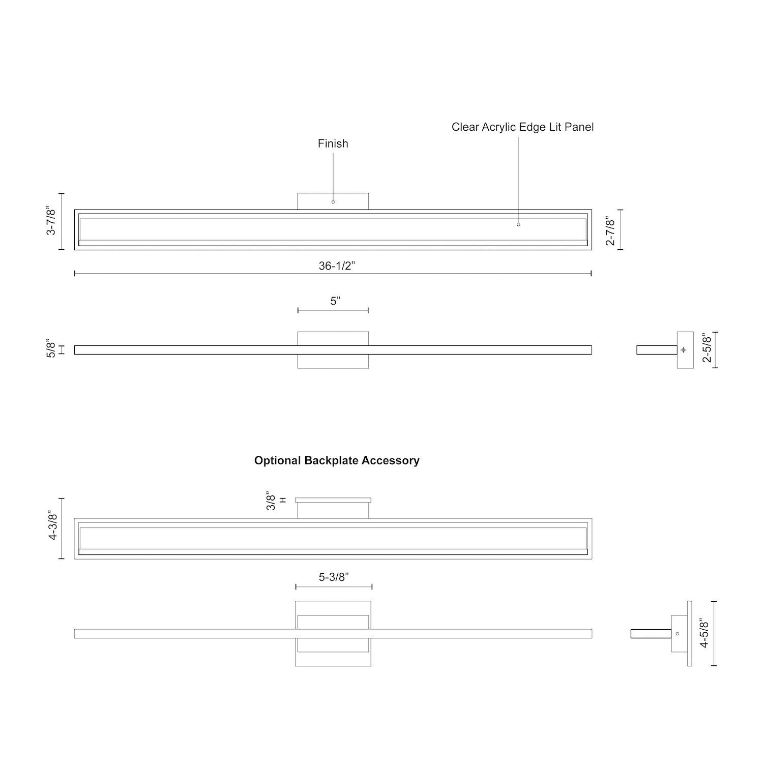 Brio 36-in Brushed Nickel LED Vanity