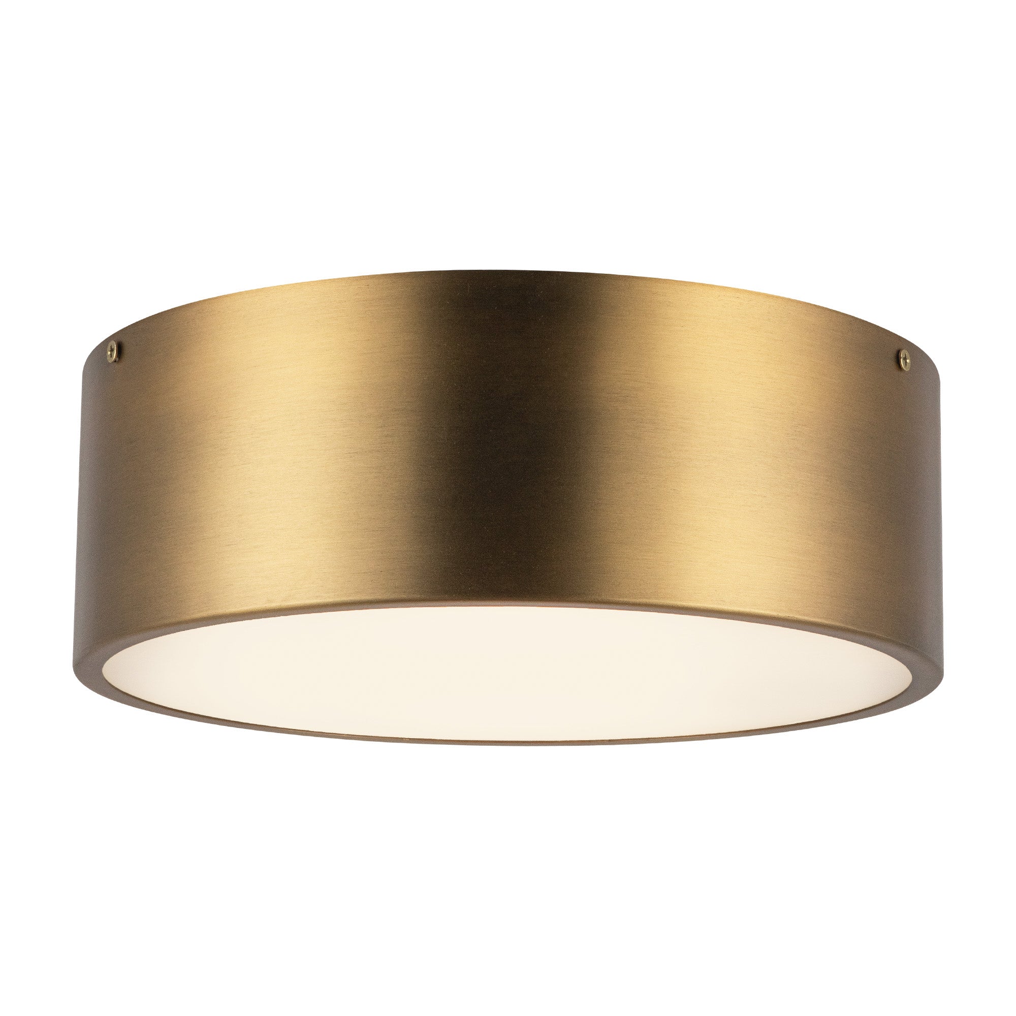 Brisbane 11-in Aged Gold 2 Lights Flush Mount