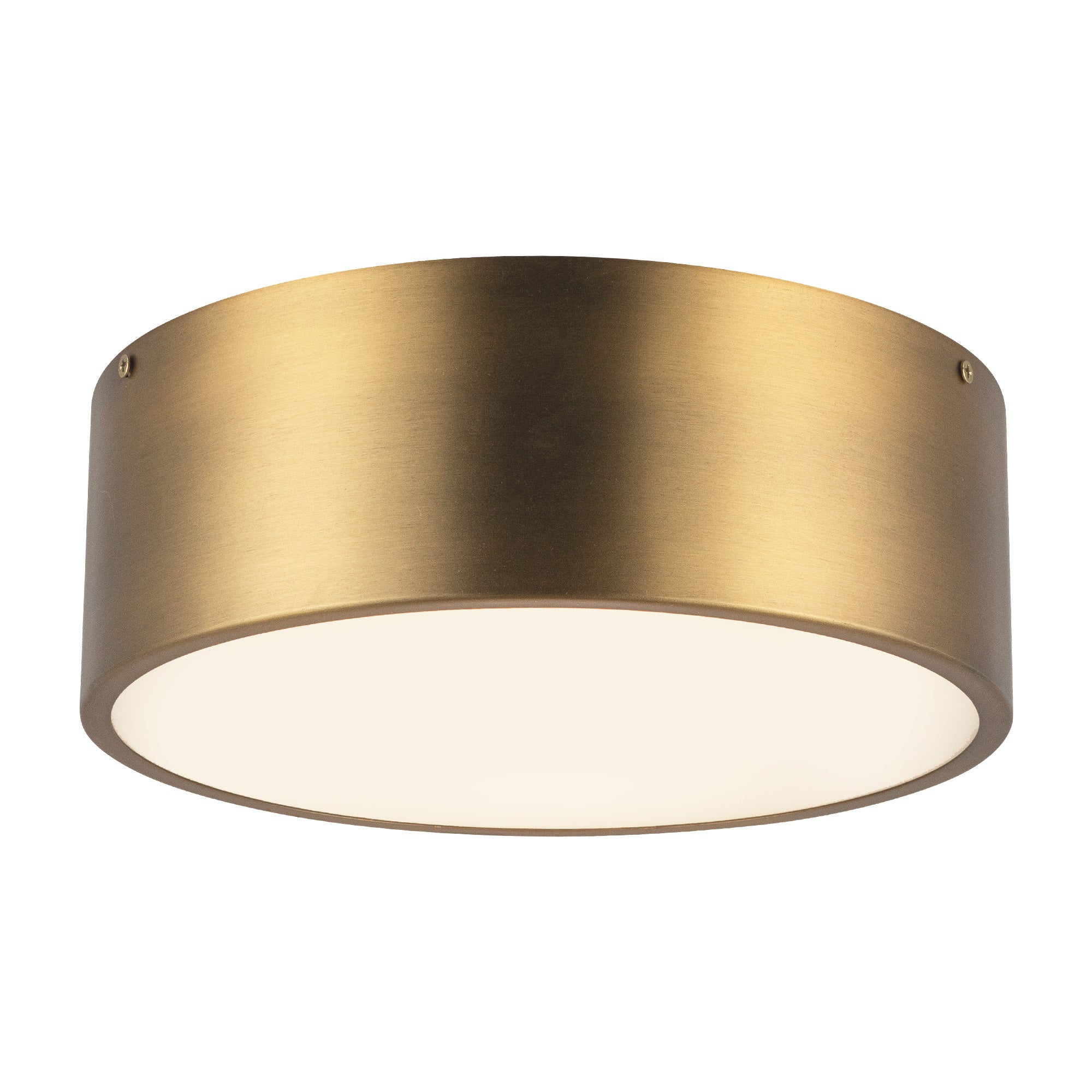 Brisbane 11-in Aged Gold 2 Lights Flush Mount