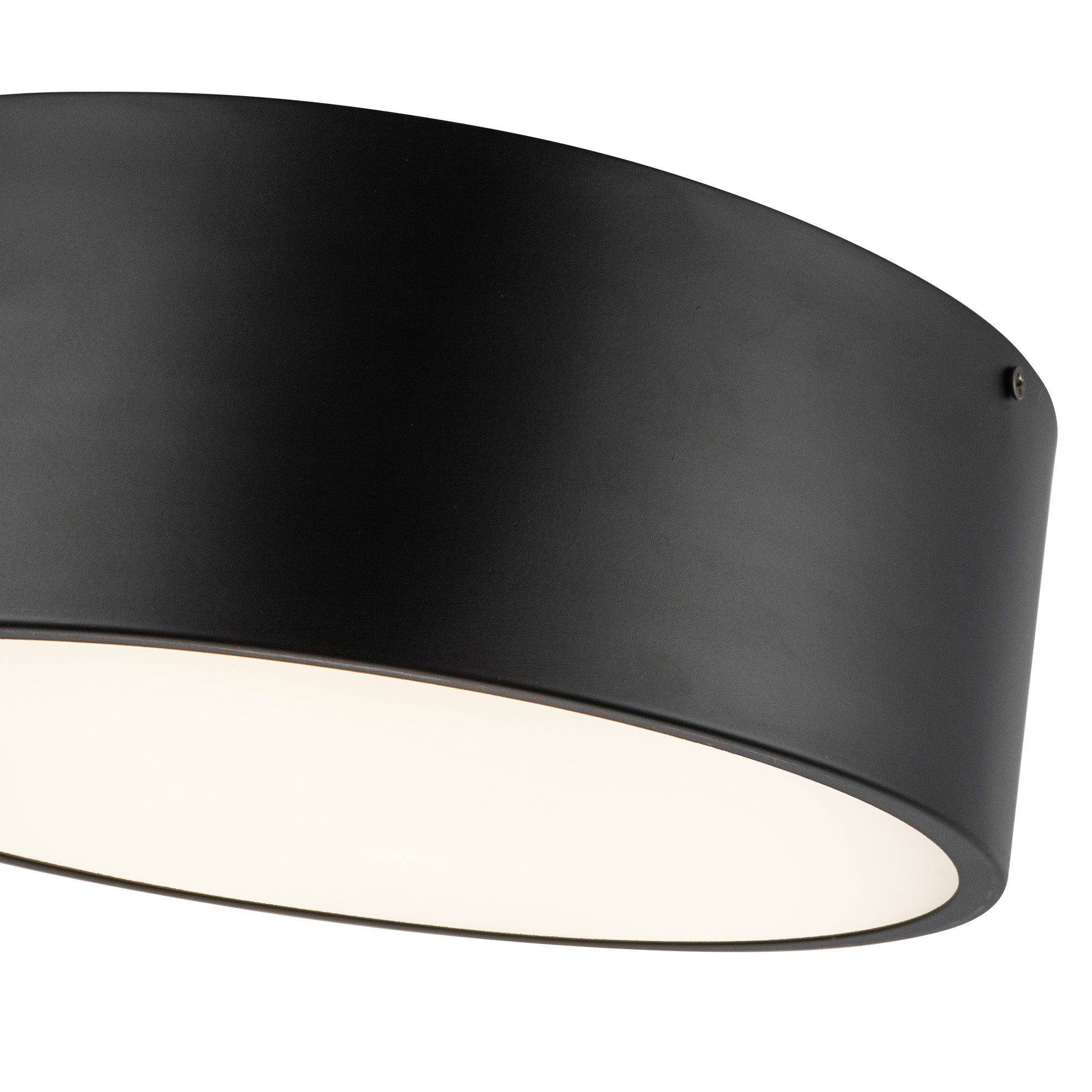 Brisbane 12-in Matte Black 2 Lights Flush Mount