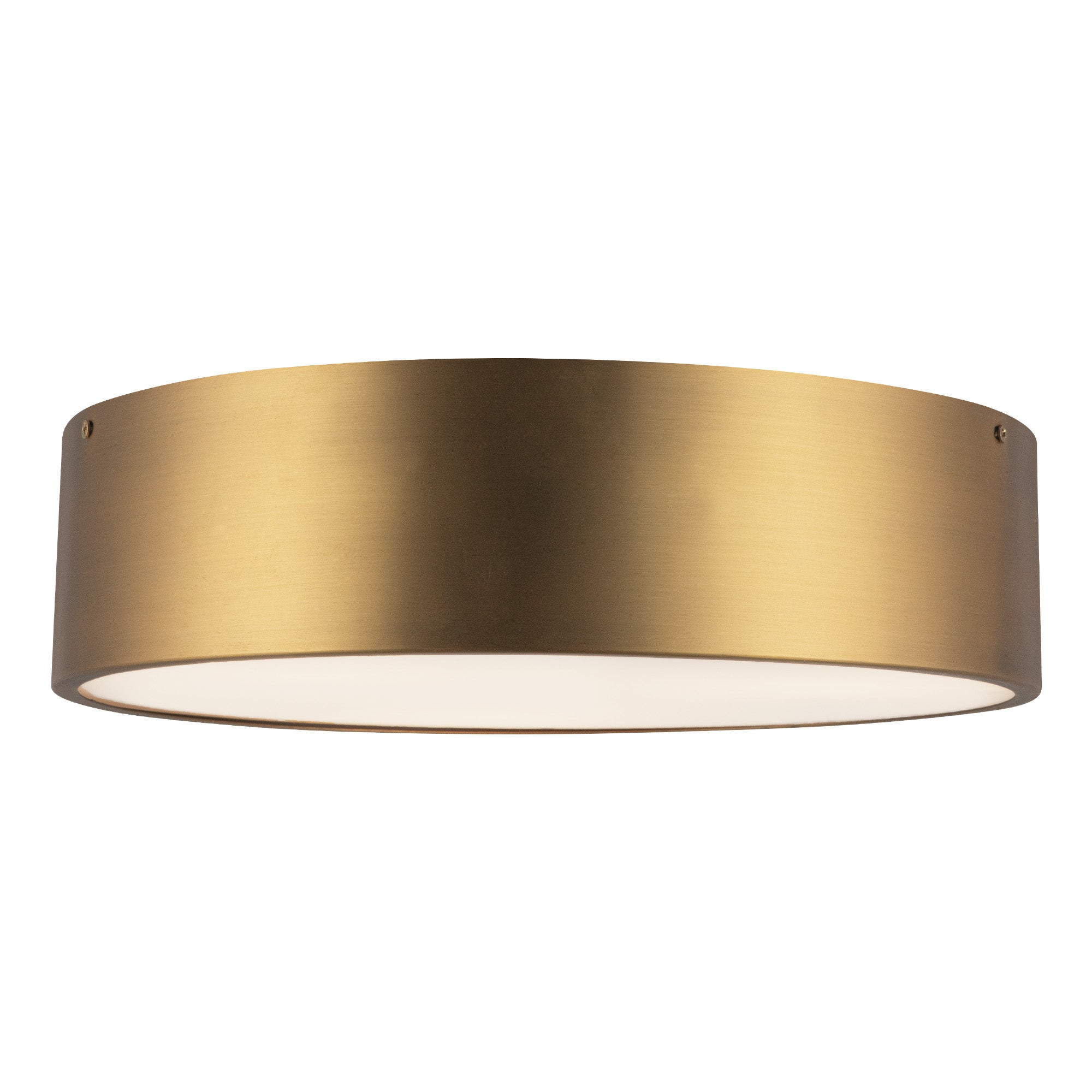 Brisbane 16-in Aged Gold 3 Lights Flush Mount
