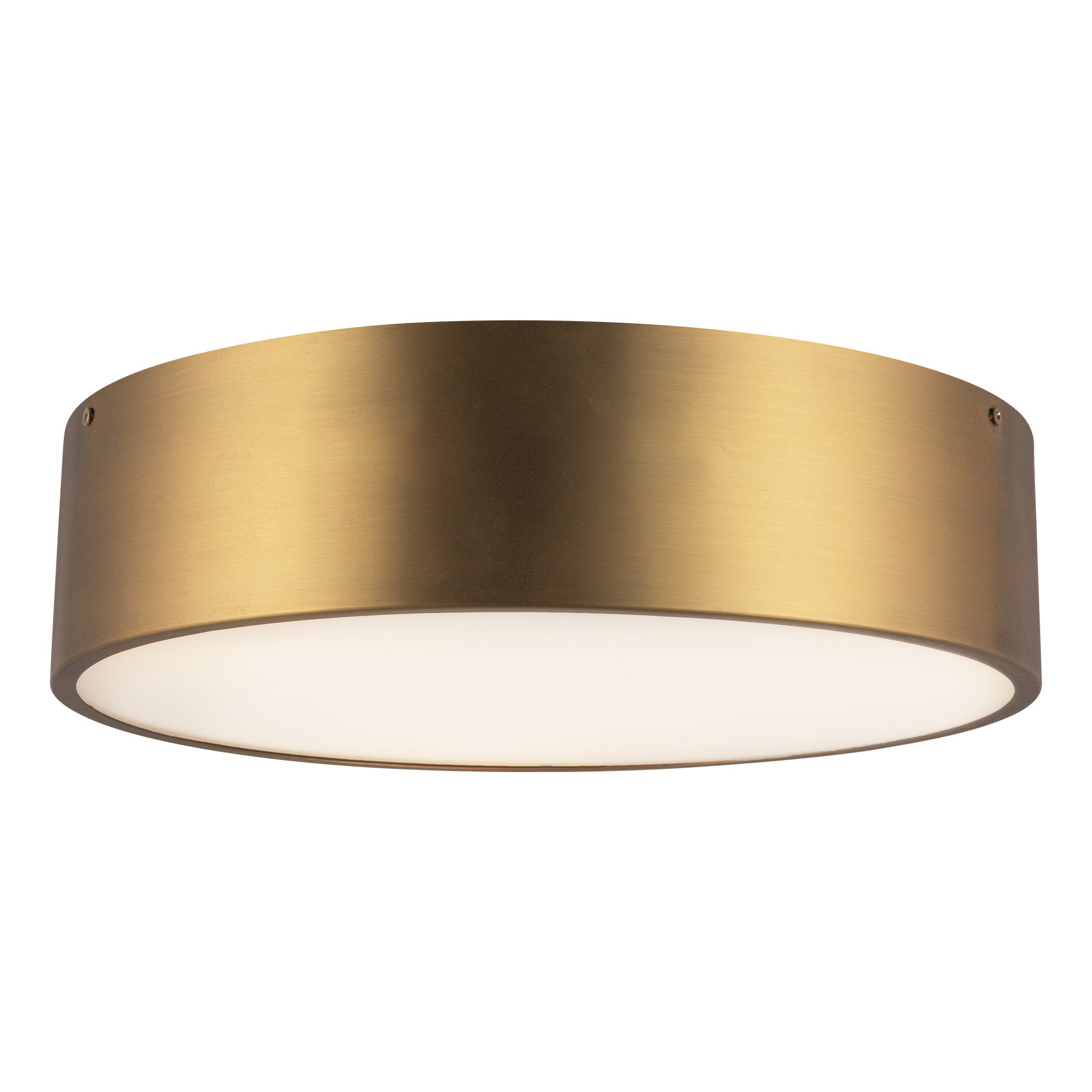 Brisbane 16-in Aged Gold 3 Lights Flush Mount