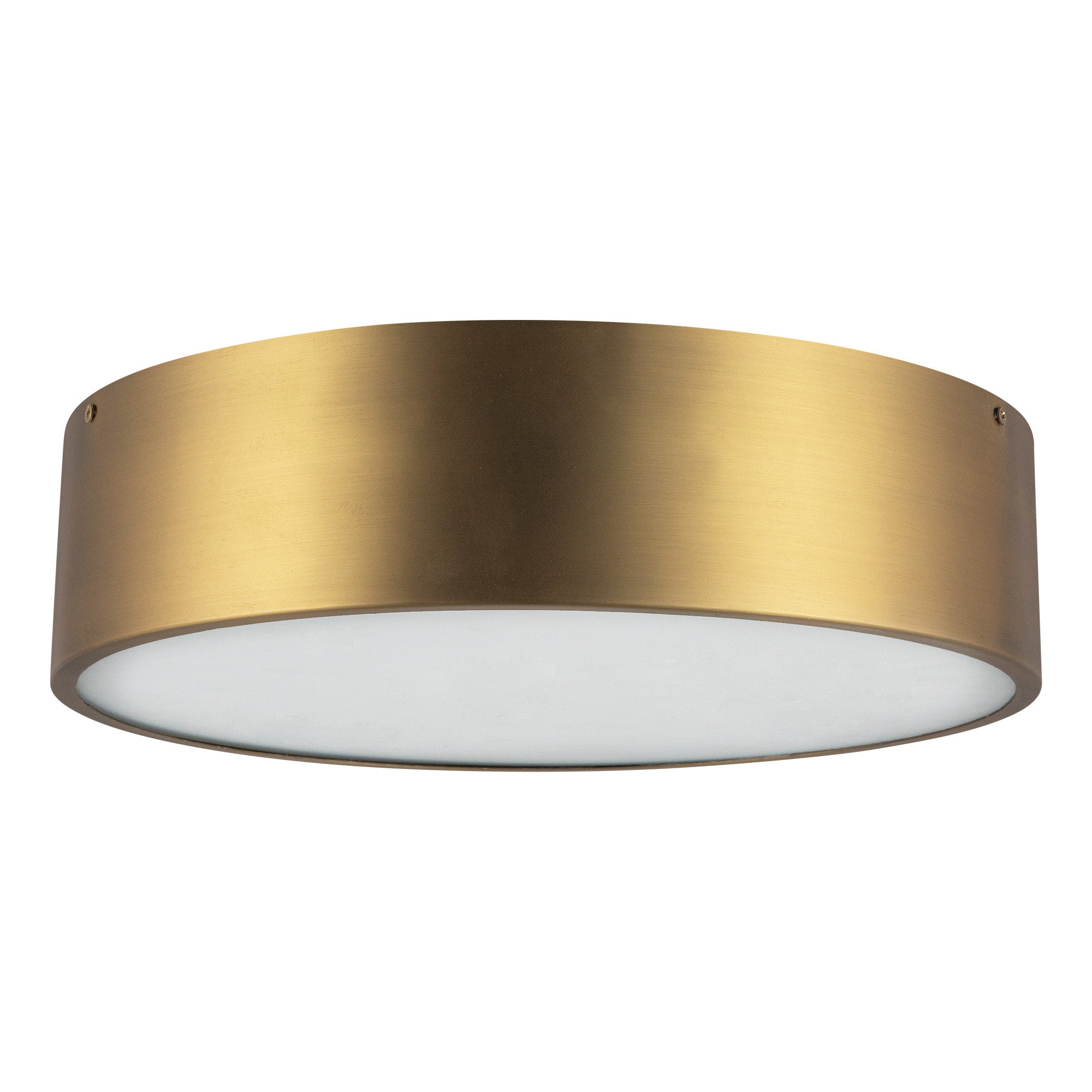 Brisbane 16-in Aged Gold 3 Lights Flush Mount