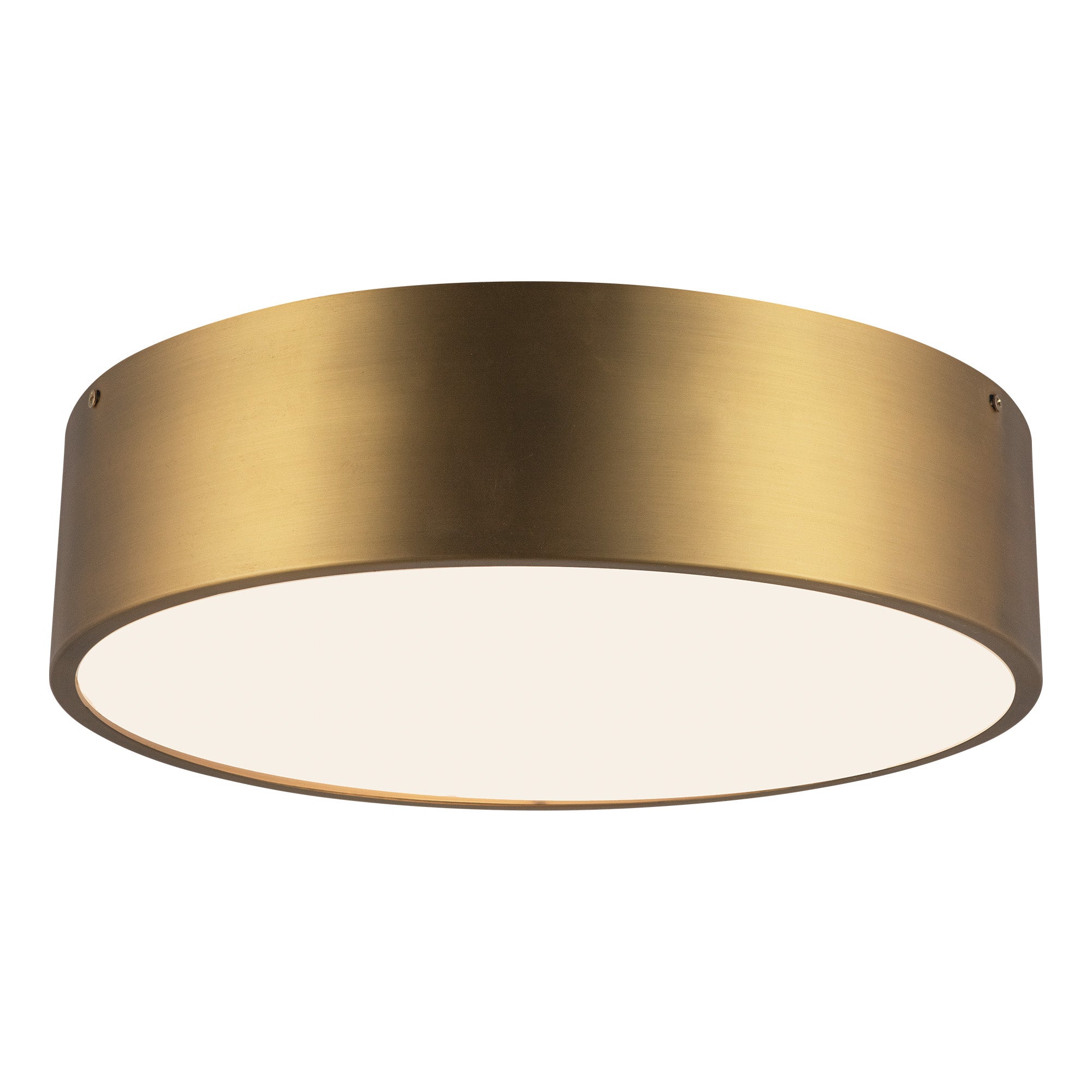 Brisbane 16-in Aged Gold 3 Lights Flush Mount
