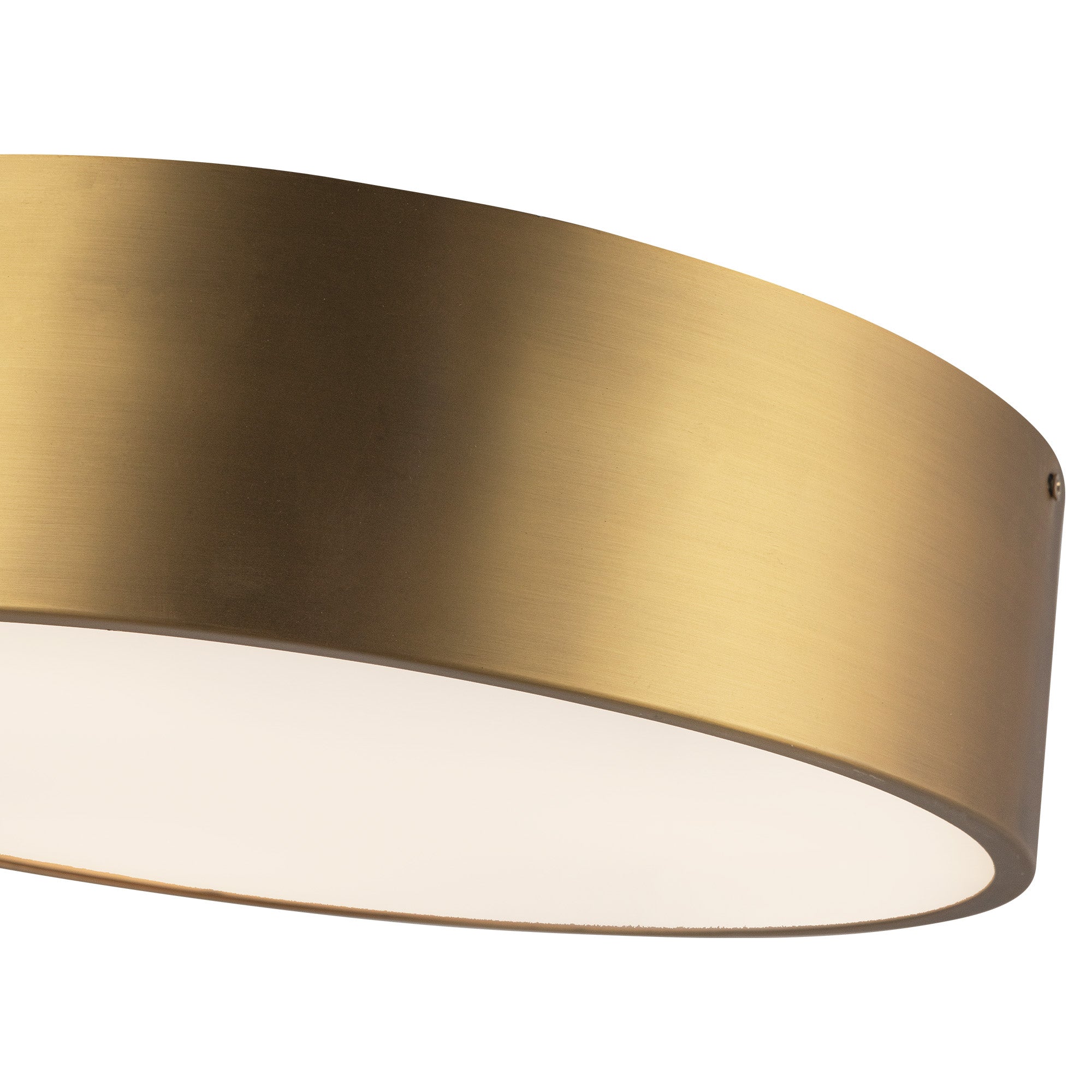 Brisbane 16-in Aged Gold 3 Lights Flush Mount