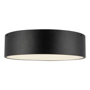 Brisbane 16-in Matte Black 3 Lights Flush Mount