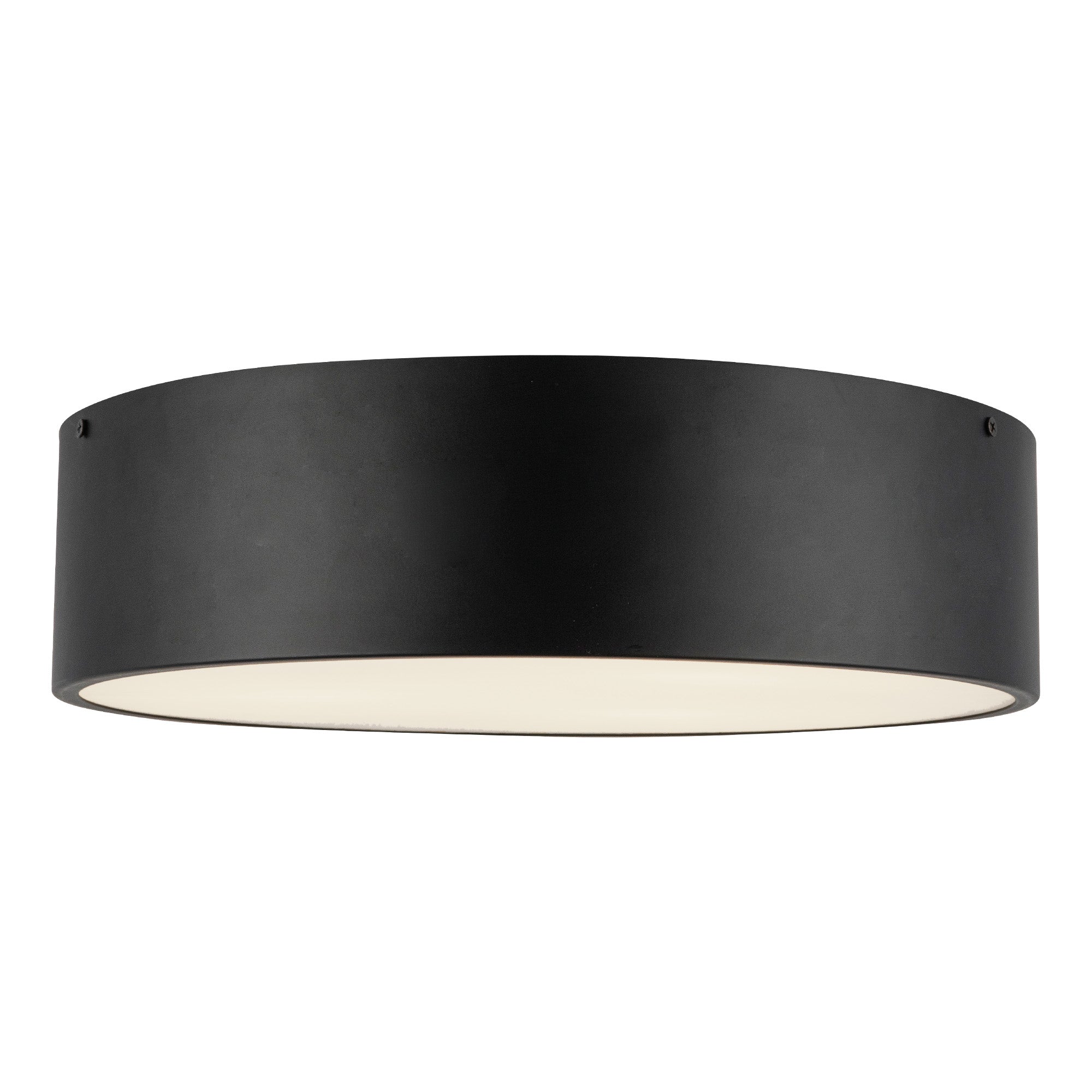 Brisbane 16-in Matte Black 3 Lights Flush Mount