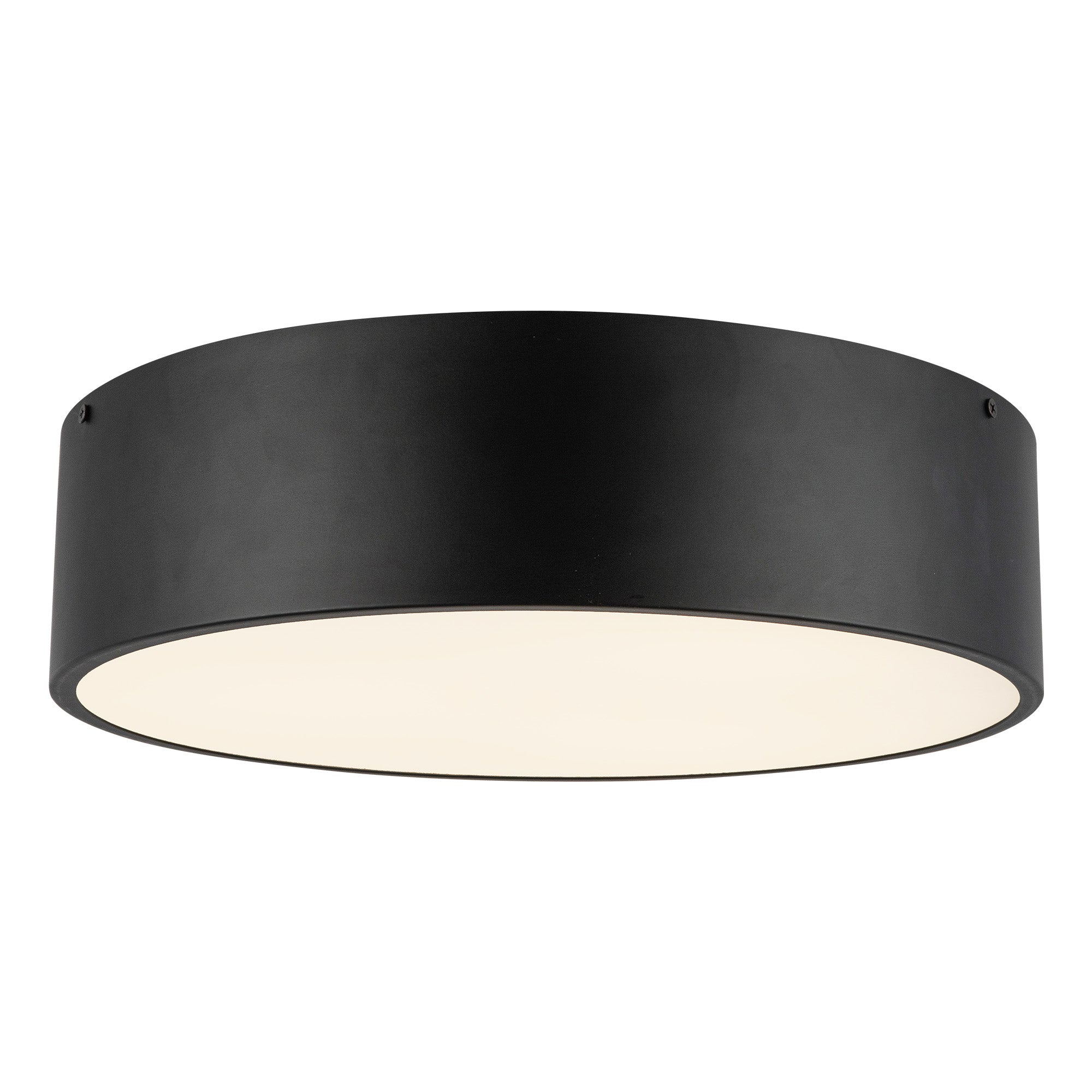 Brisbane 16-in Matte Black 3 Lights Flush Mount