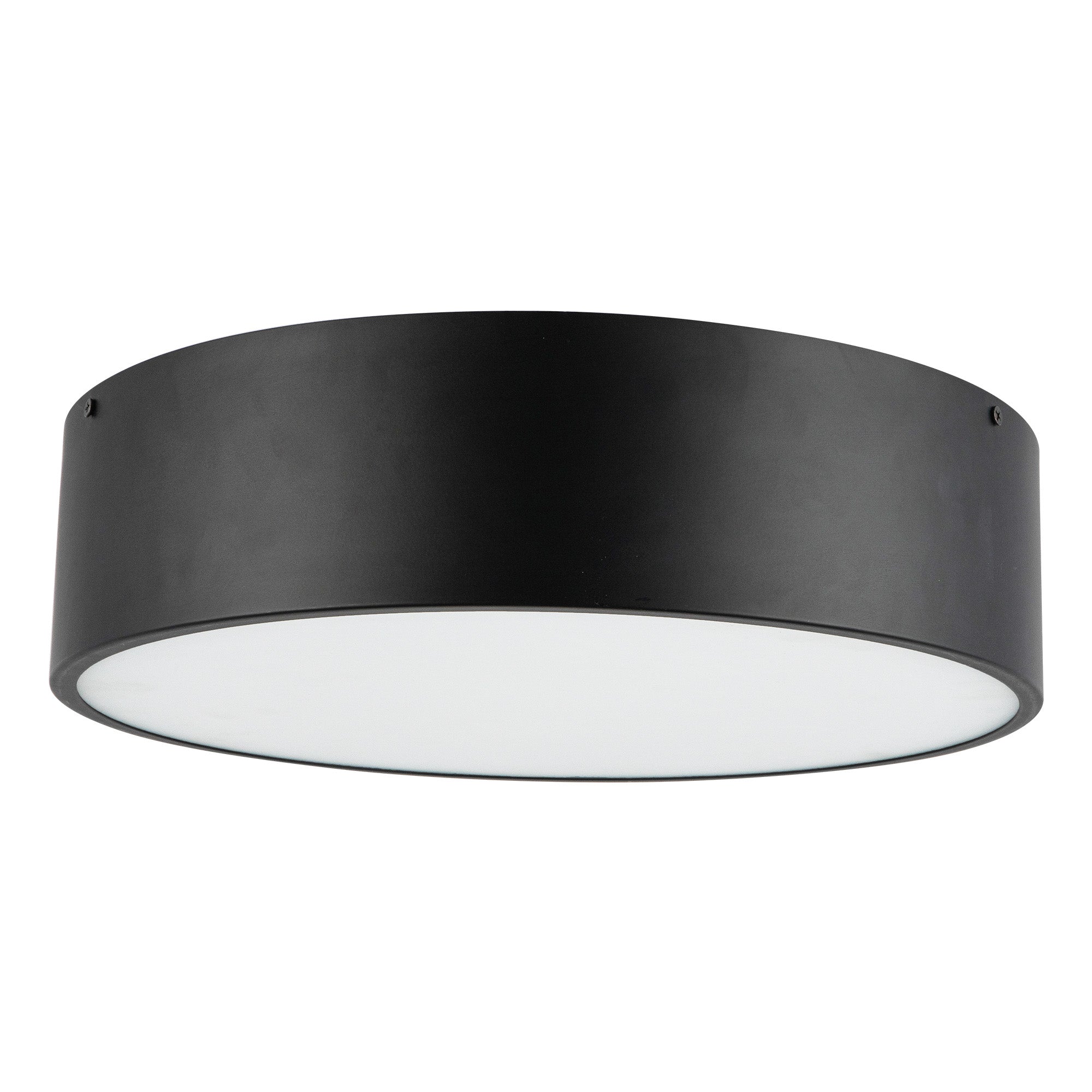Brisbane 16-in Matte Black 3 Lights Flush Mount
