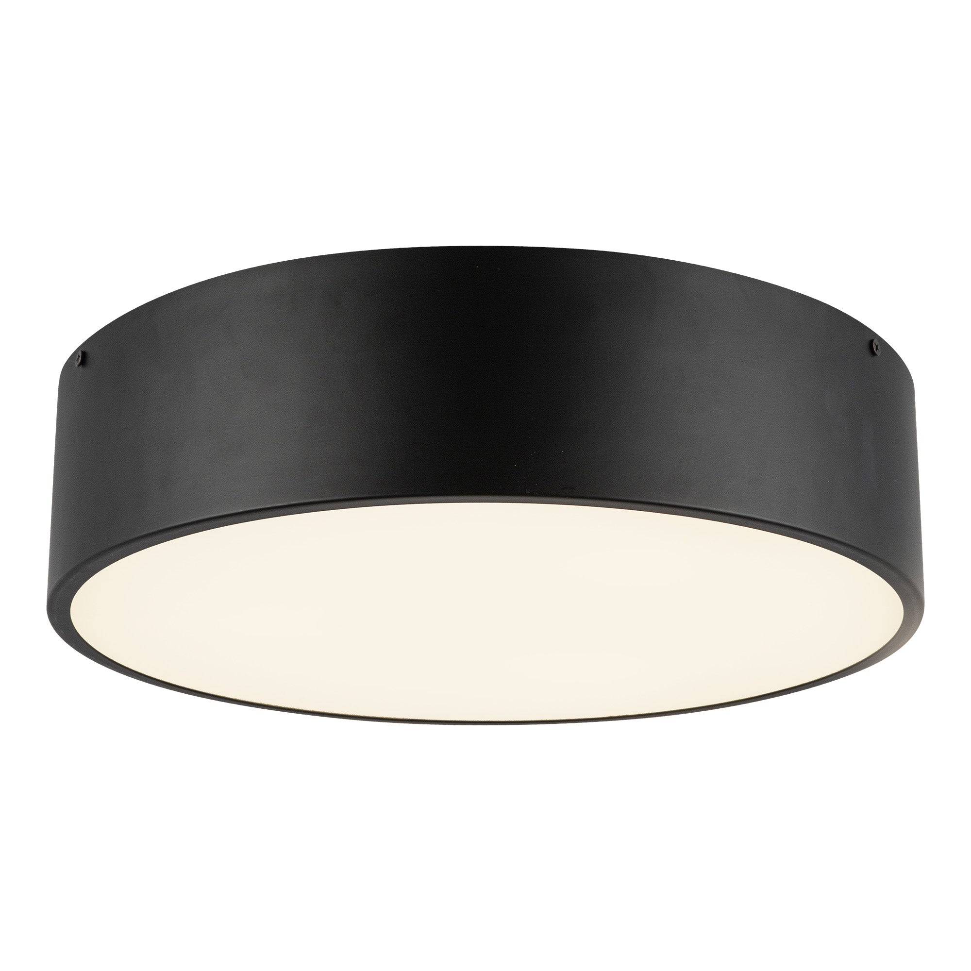 Brisbane 16-in Matte Black 3 Lights Flush Mount