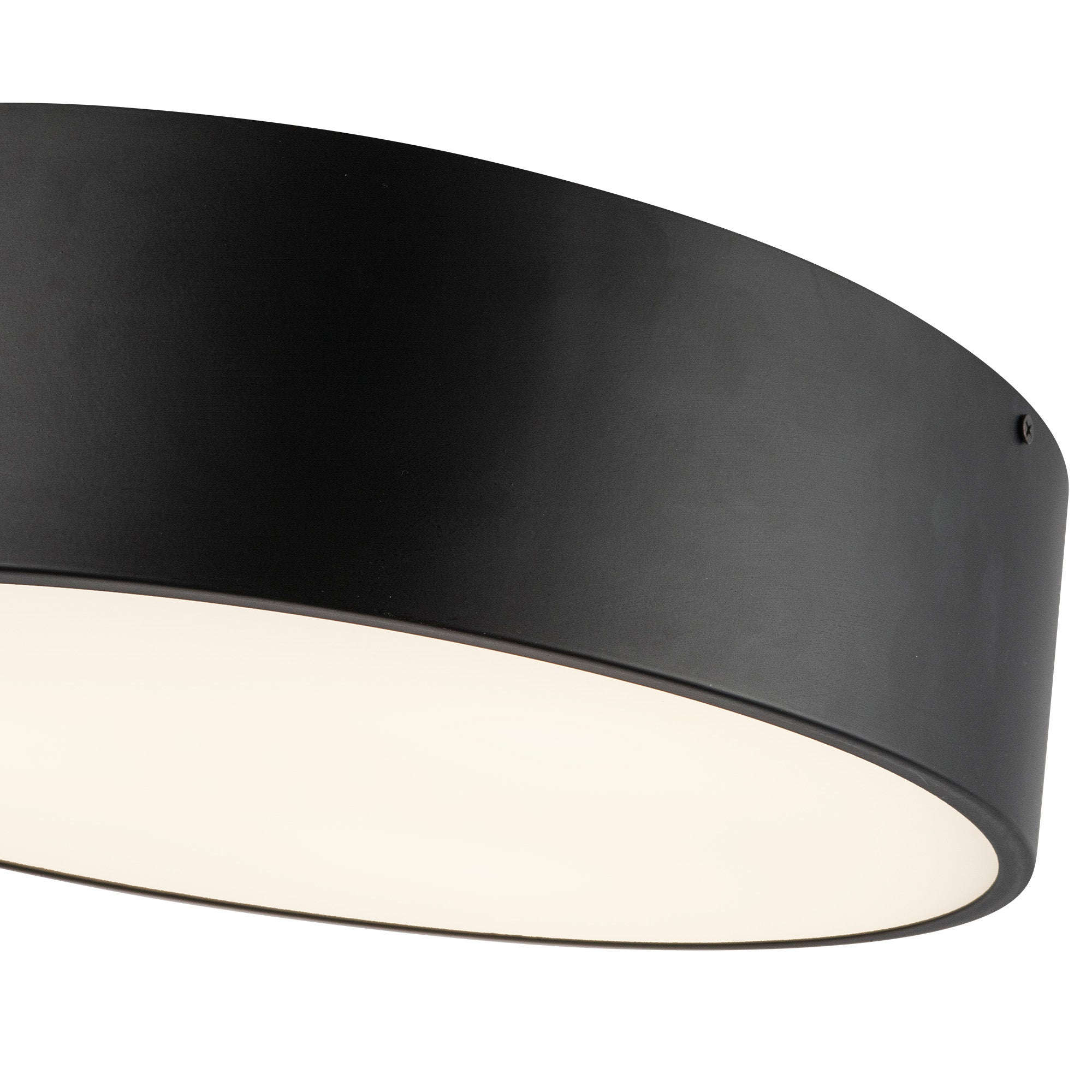 Brisbane 16-in Matte Black 3 Lights Flush Mount