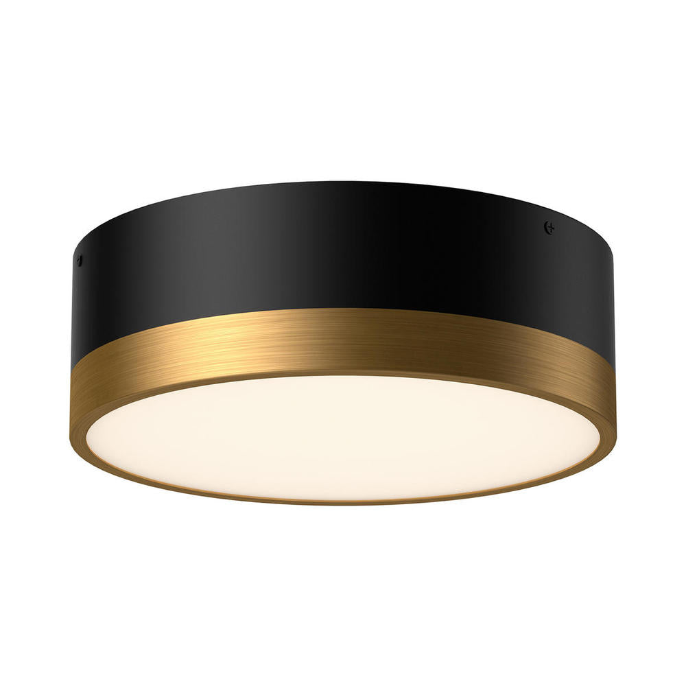 Alora Lighting BRISBANE FM556212AGMB Flush Mount - Aged Gold Matte Black