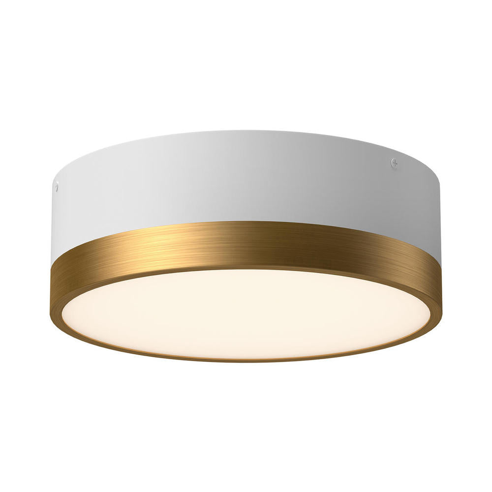 Alora Lighting BRISBANE FM556212AGWH Flush Mount - Aged Gold White