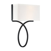 Crystorama Brinkley BRK-A3702-BF – 10 Inch – 2 Light – Sconce – Black Forged – Damp Rated