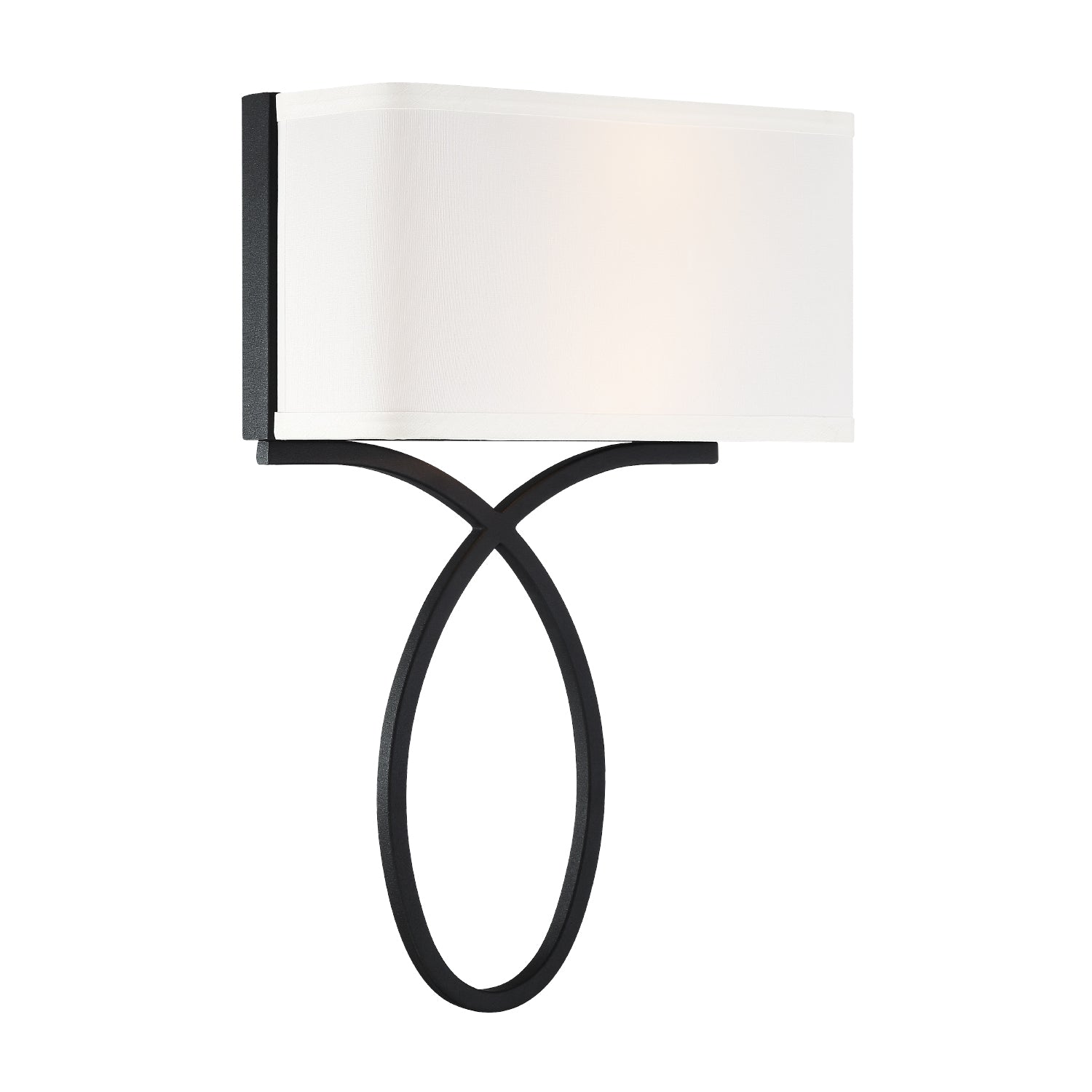 Crystorama Brinkley BRK-A3702-BF – 10 Inch – 2 Light – Sconce – Black Forged – Damp Rated