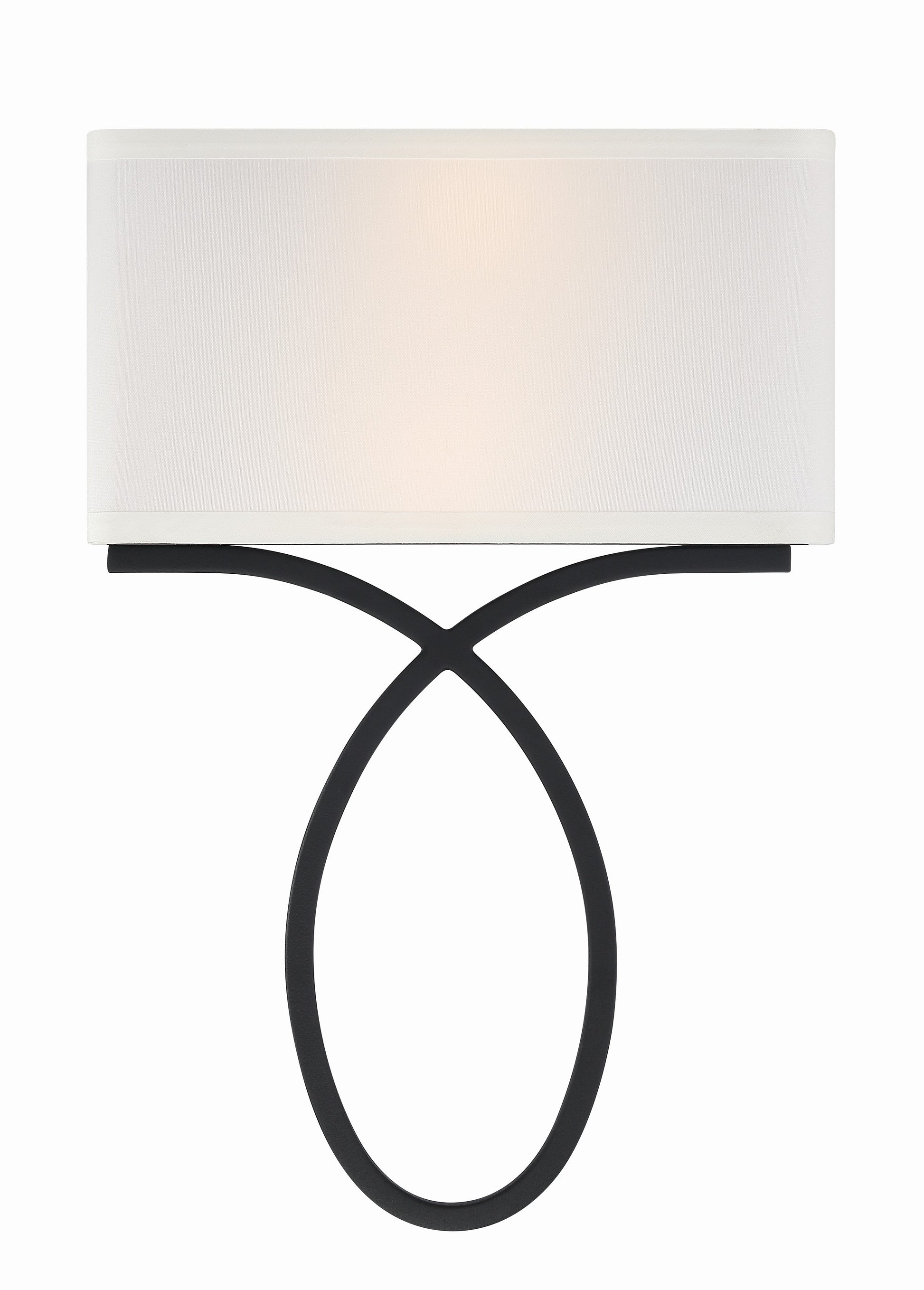 Crystorama Brinkley BRK-A3702-BF – 10 Inch – 2 Light – Sconce – Black Forged – Damp Rated