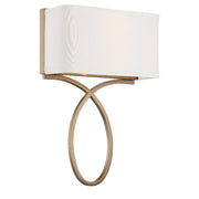 Crystorama Brinkley BRK-A3702-VG – 10 Inch – 2 Light – Sconce – Vibrant Gold – Damp Rated