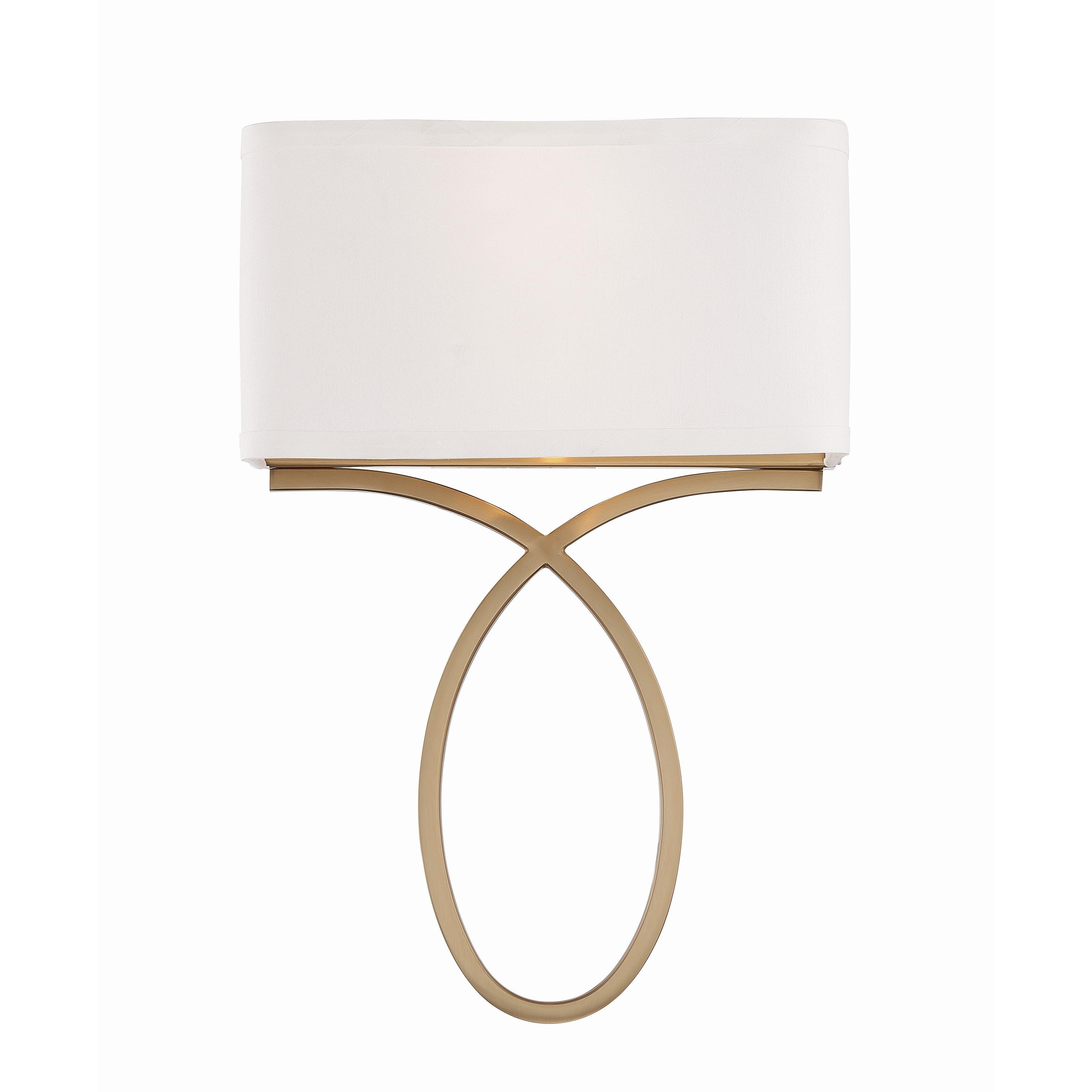 Crystorama Brinkley BRK-A3702-VG – 10 Inch – 2 Light – Sconce – Vibrant Gold – Damp Rated