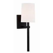 Crystorama Bromley BRO-451-BF – 5.5 Inch – 1 Light – Sconce – Black Forged – Damp Rated