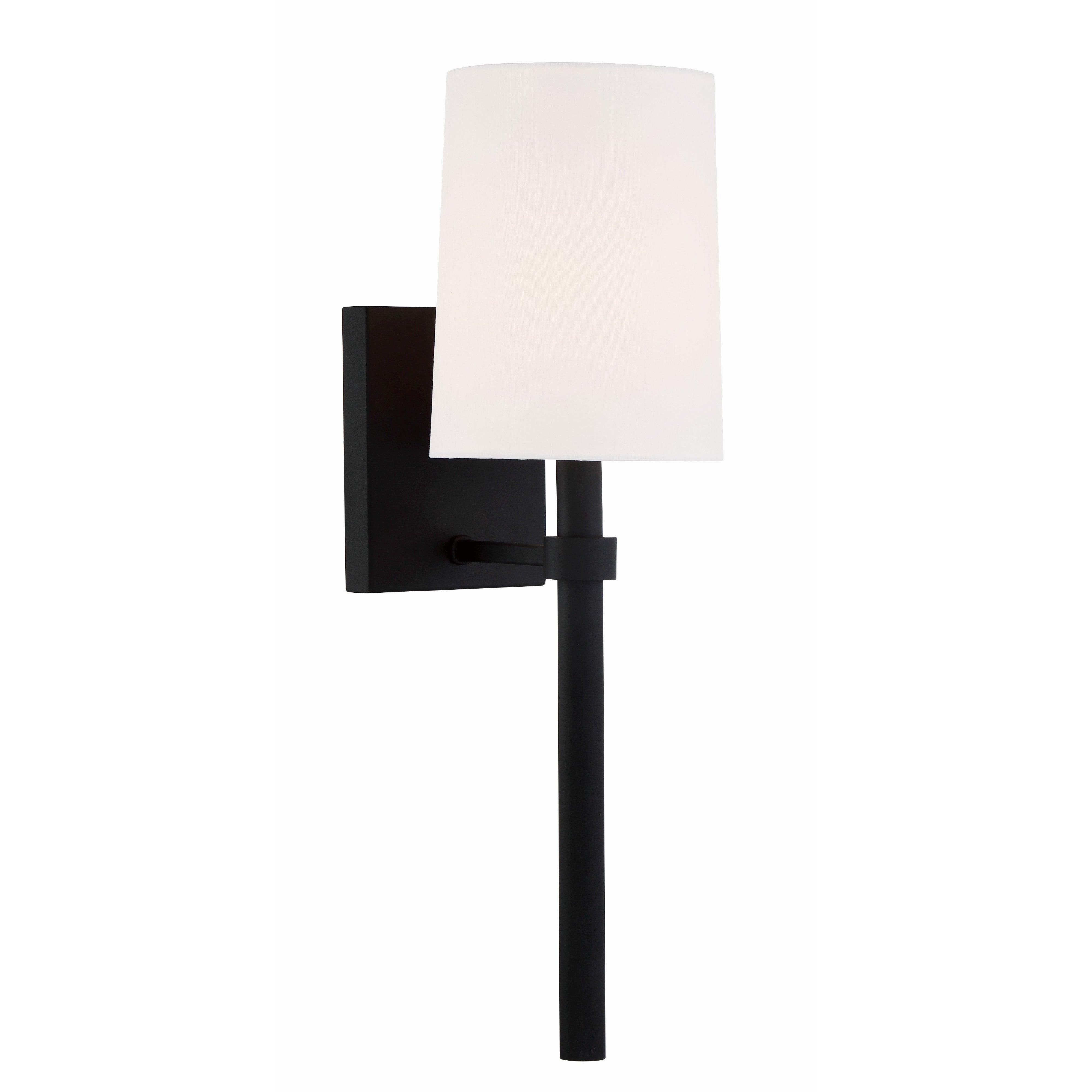 Crystorama Bromley BRO-451-BF – 5.5 Inch – 1 Light – Sconce – Black Forged – Damp Rated