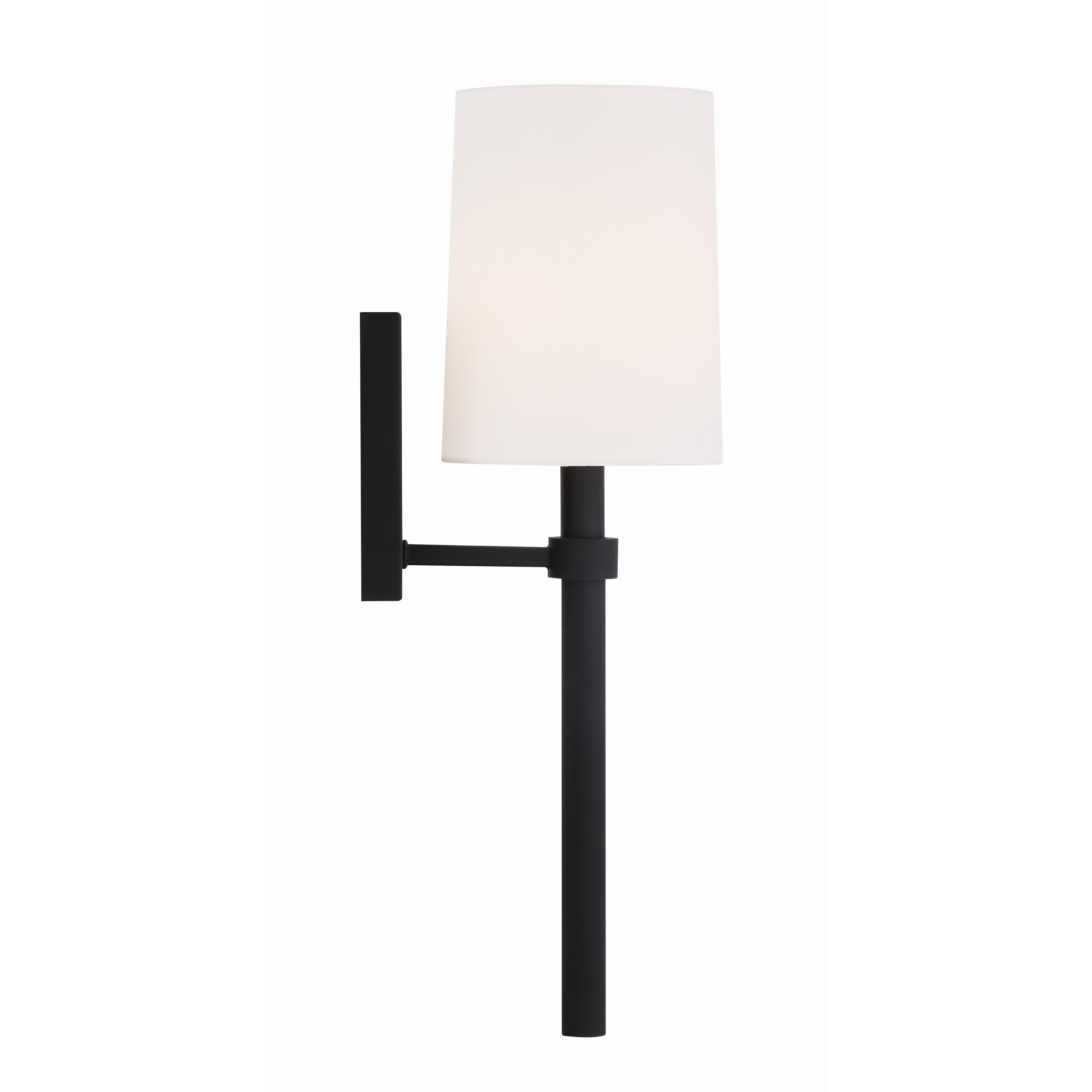 Crystorama Bromley BRO-451-BF – 5.5 Inch – 1 Light – Sconce – Black Forged – Damp Rated