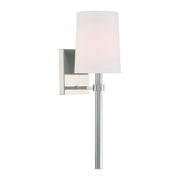 Crystorama Bromley BRO-451-PN – 5.5 Inch – 1 Light – Sconce – Polished Nickel – Damp Rated