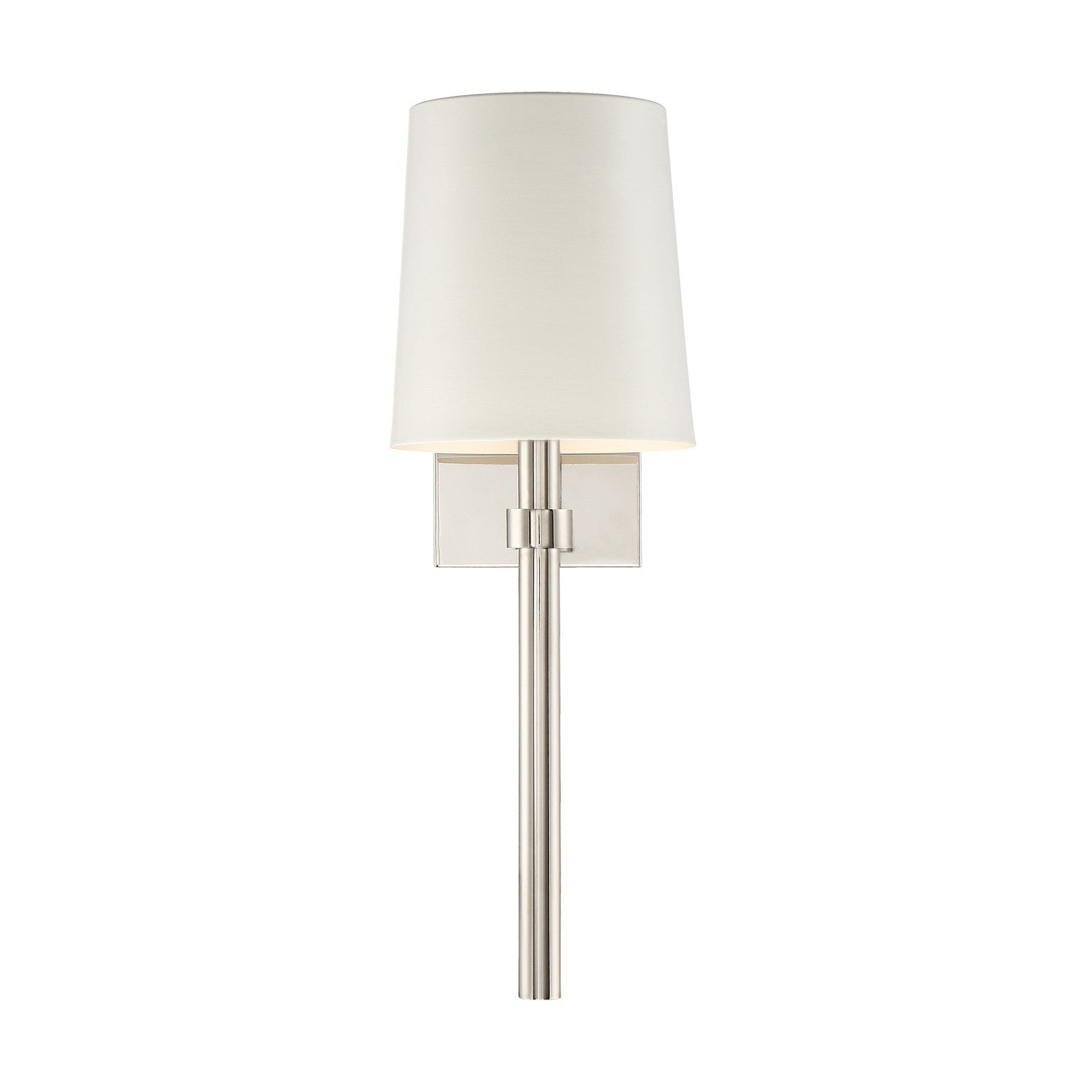 Crystorama Bromley BRO-451-PN – 5.5 Inch – 1 Light – Sconce – Polished Nickel – Damp Rated