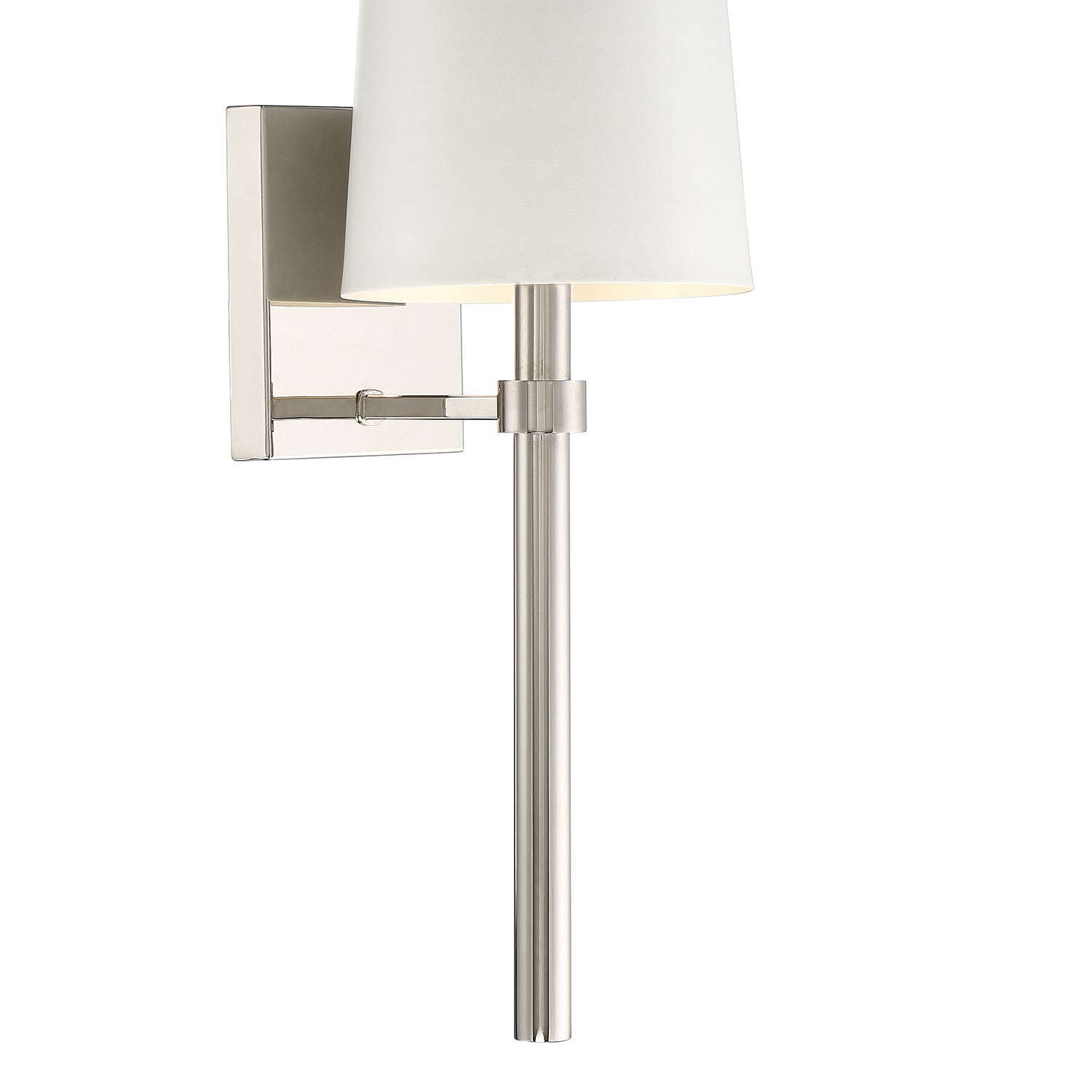 Crystorama Bromley BRO-451-PN – 5.5 Inch – 1 Light – Sconce – Polished Nickel – Damp Rated
