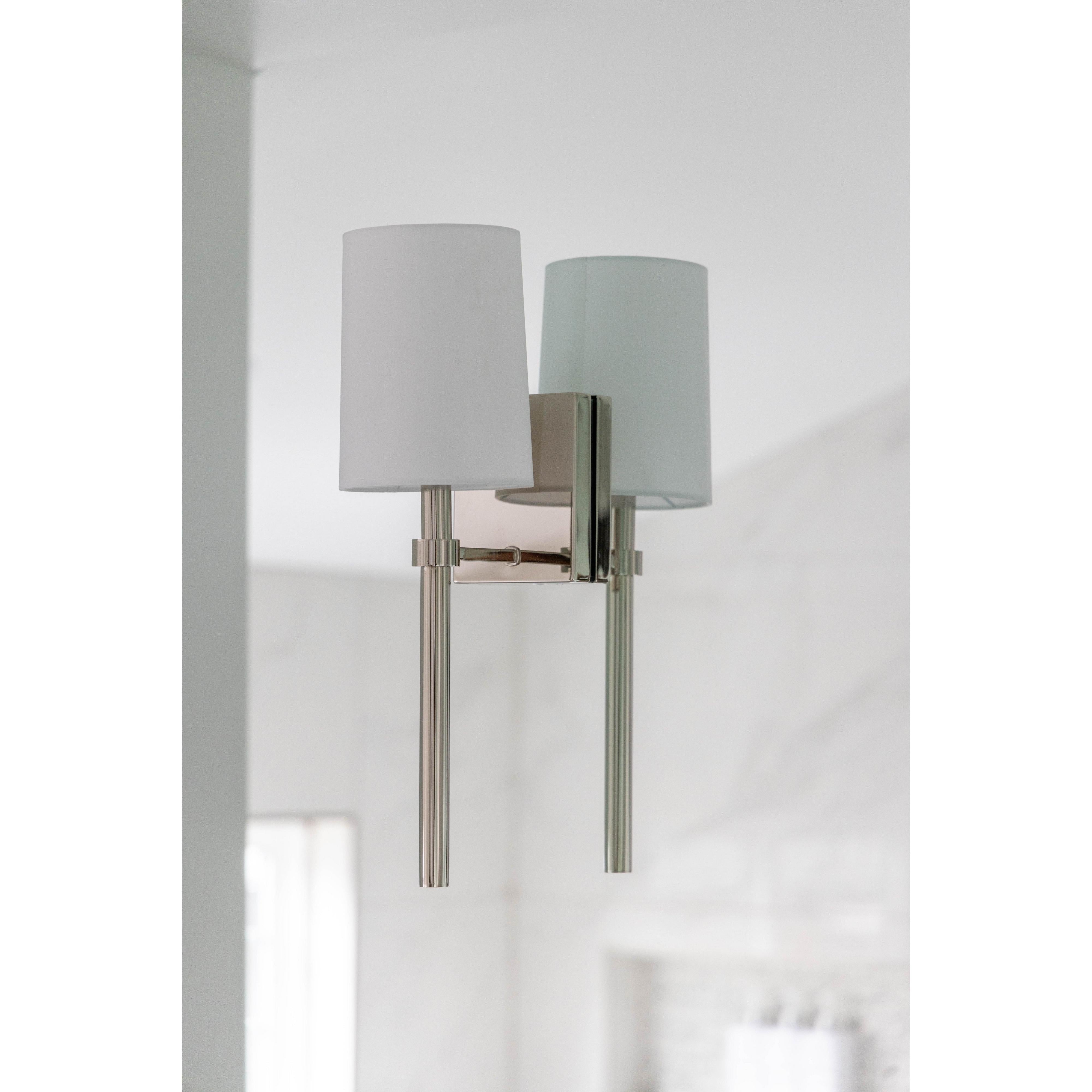 Crystorama Bromley BRO-451-PN – 5.5 Inch – 1 Light – Sconce – Polished Nickel – Damp Rated