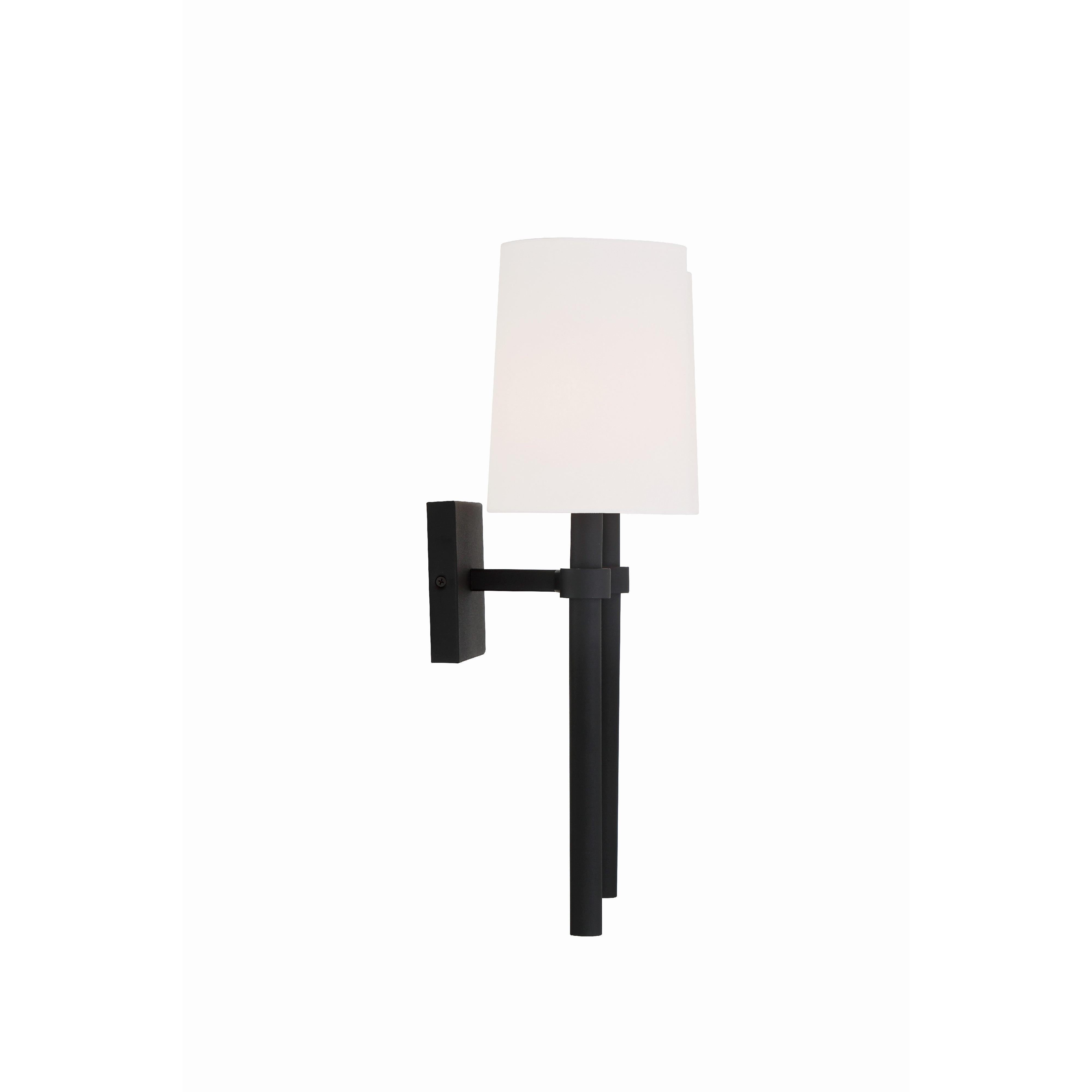 Crystorama Bromley BRO-452-BF – 13.75 Inch – 2 Light – Sconce – Black Forged – Damp Rated