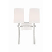 Crystorama Bromley BRO-452-PN – 13.75 Inch – 2 Light – Sconce – Polished Nickel – Damp Rated