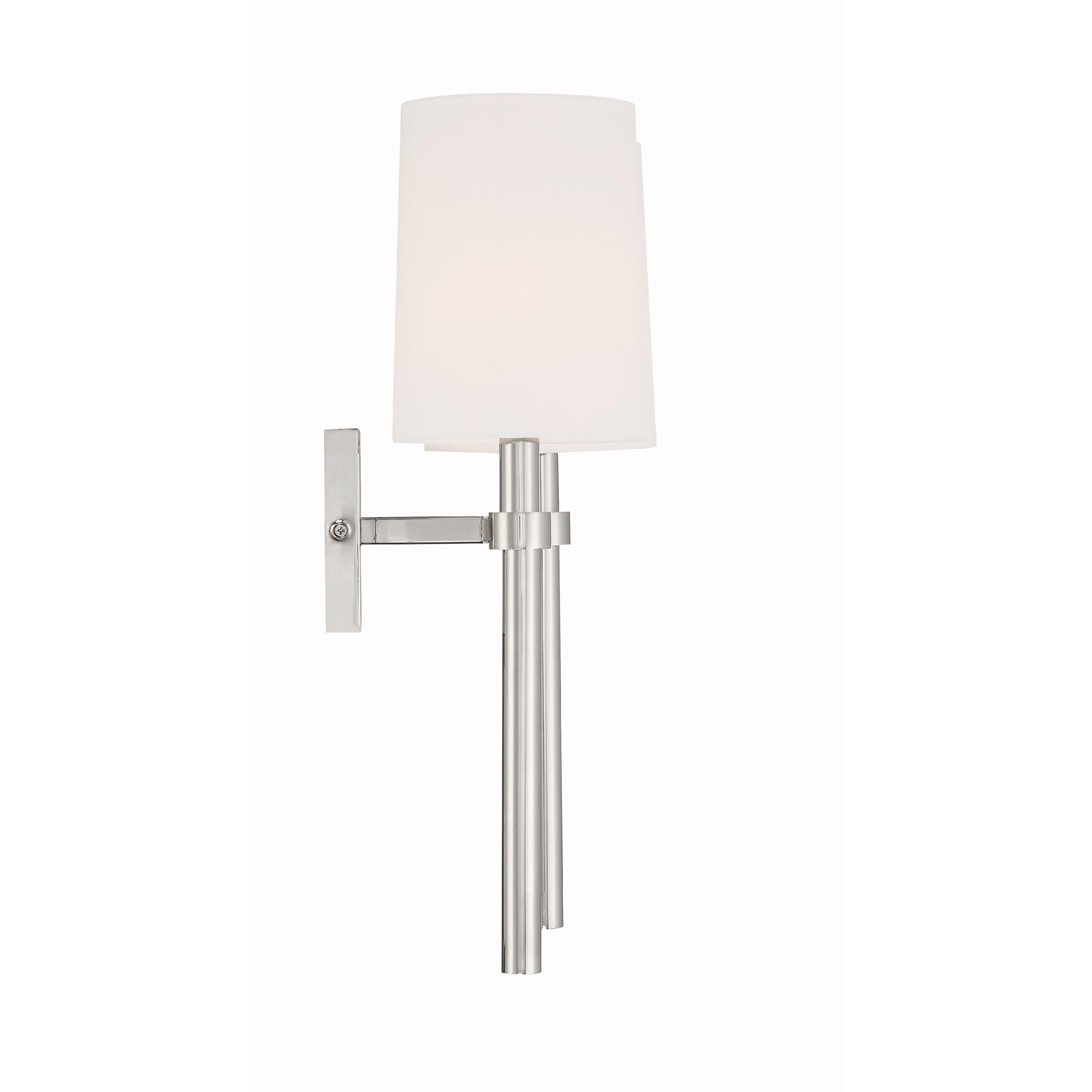 Crystorama Bromley BRO-452-PN – 13.75 Inch – 2 Light – Sconce – Polished Nickel – Damp Rated
