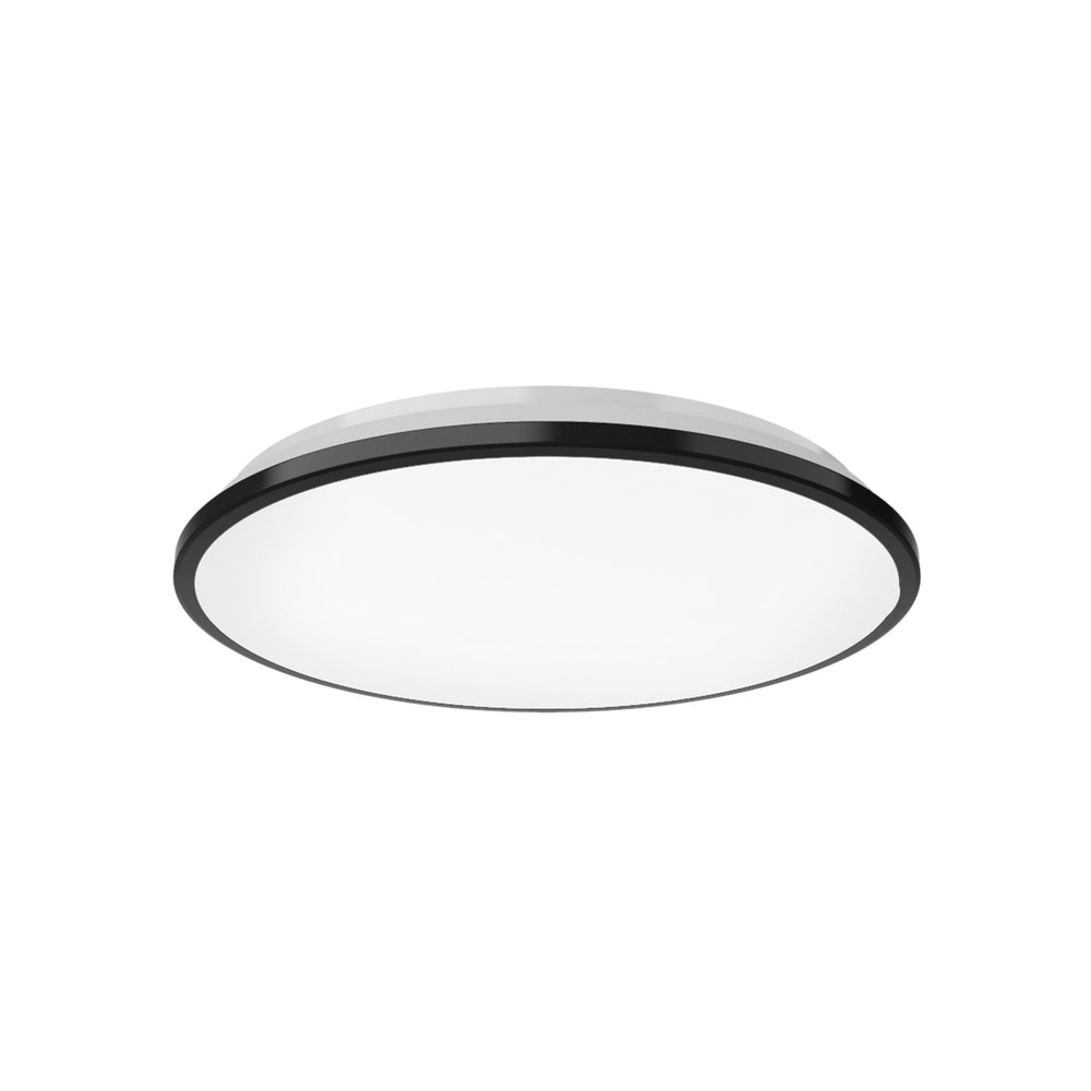Kuzco Brook FM43311-BK Flush Mount, 11-in Black LED, Circular Steel Base